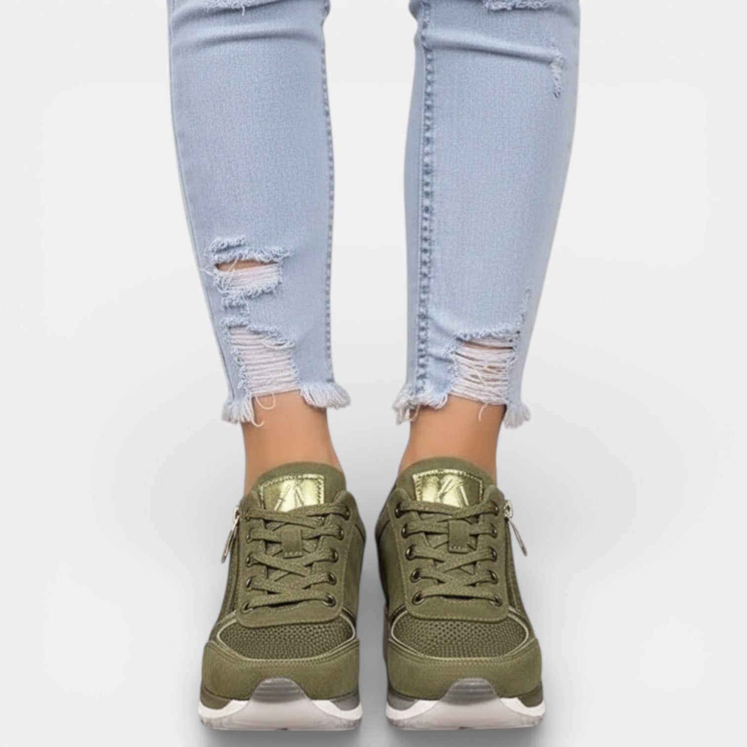 Aurazio Scarpe Platform Lucide Ortopediche Glamour per Donna
