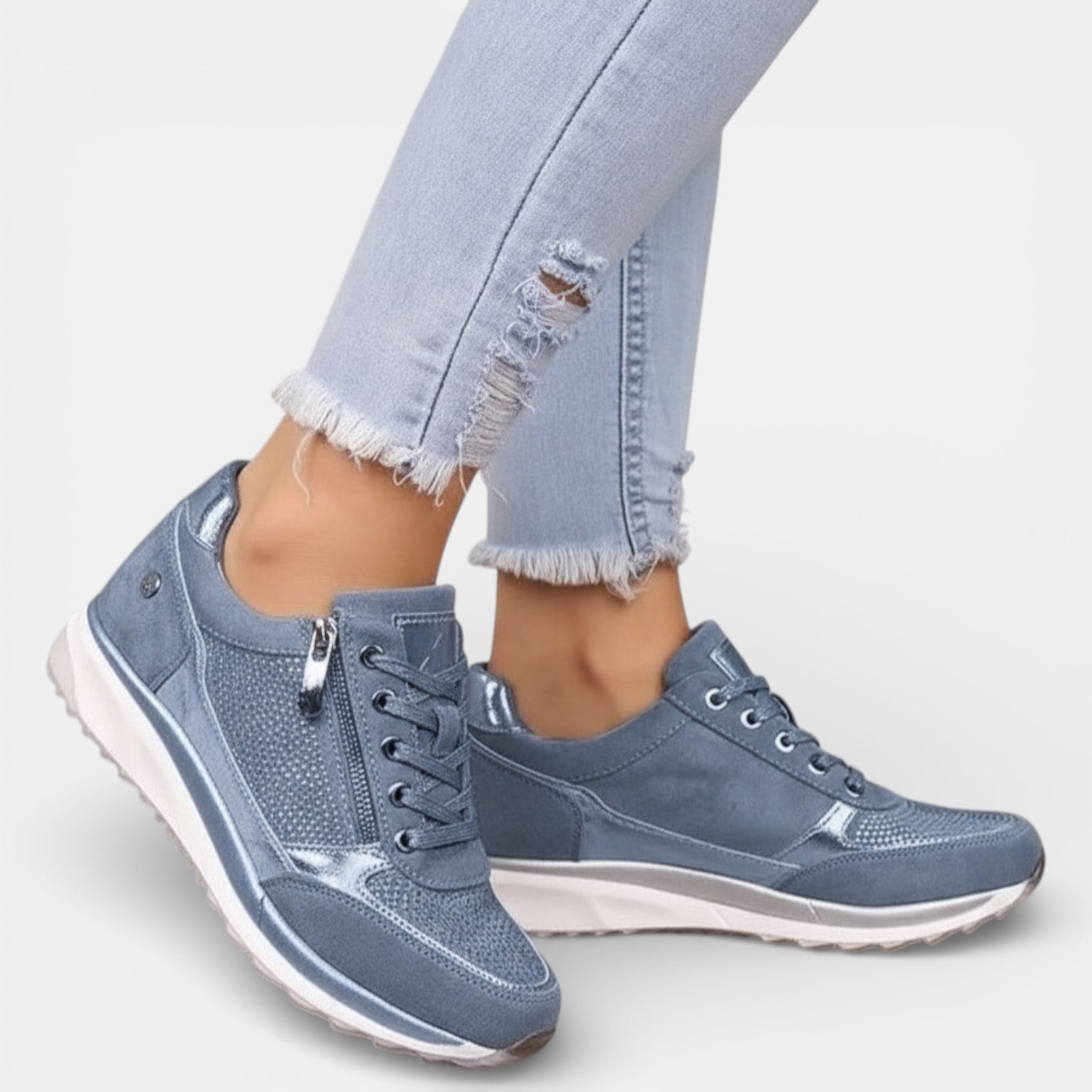 Aurazio Scarpe Platform Lucide Ortopediche Glamour per Donna