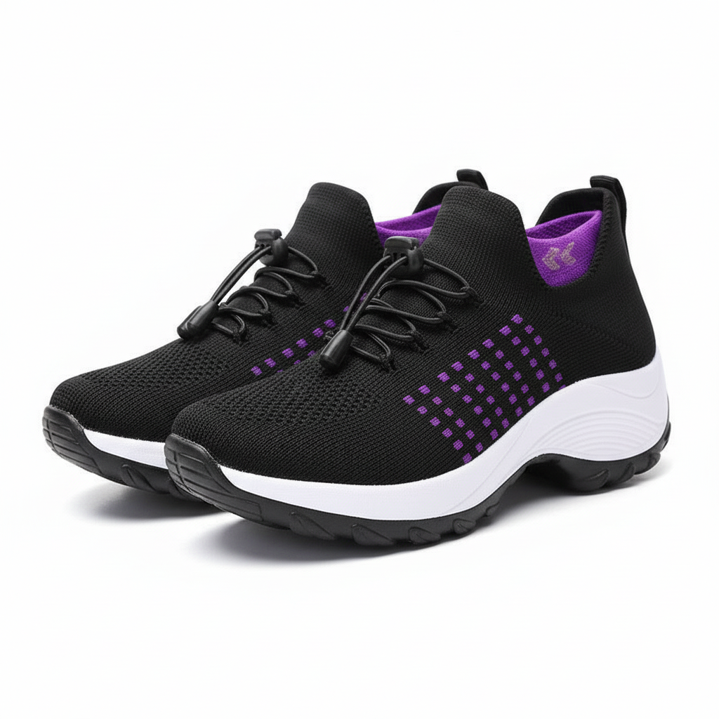 Aurazio Sneakers Calzino Ortopediche Tomaia Elastica per Donna
