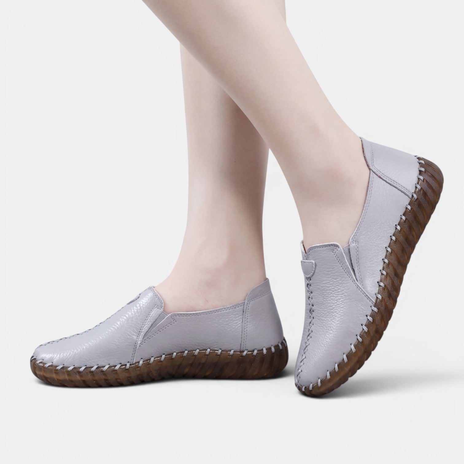 Pantofole Donna in Pelle Ortopediche Chiusura Regolabile