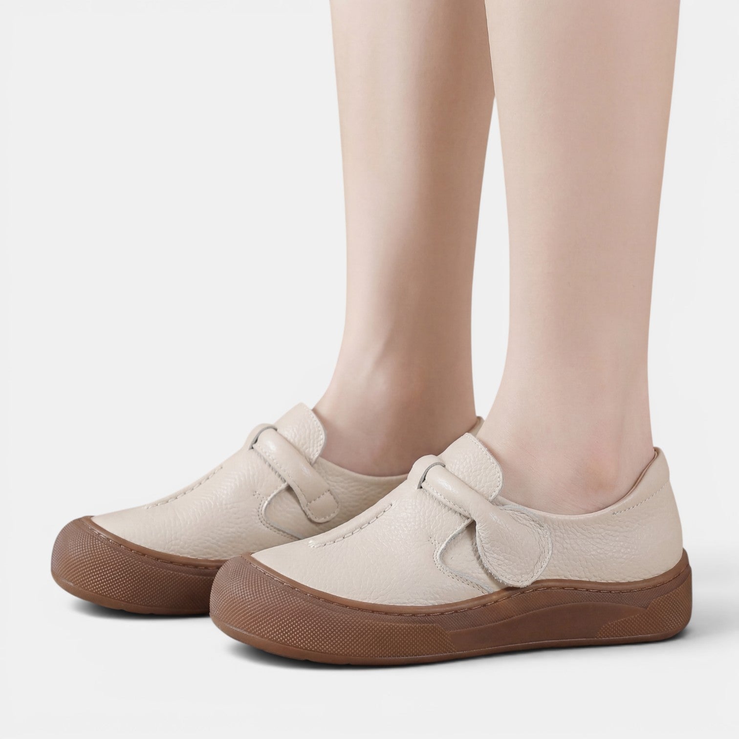 Aurazio Scarpe Pelle Ortopediche Suola Tecnica per Donna