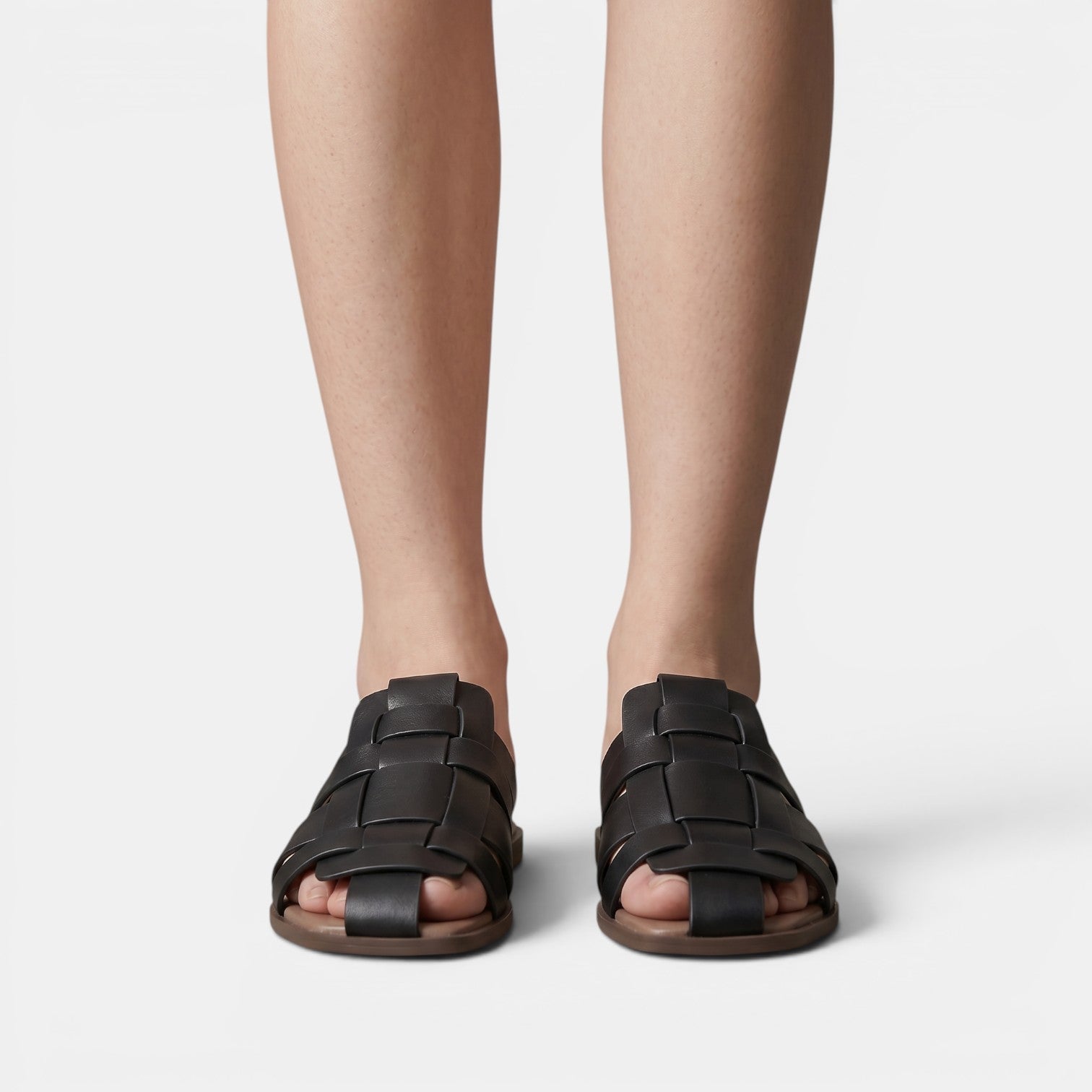 Aurazio Mules Pelle Nera Comodità Immediata per Donna