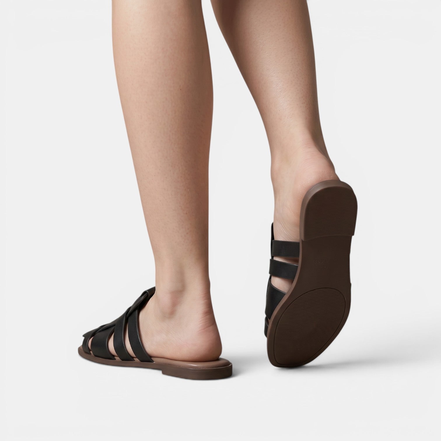 Aurazio Mules Pelle Nera Comodità Immediata per Donna