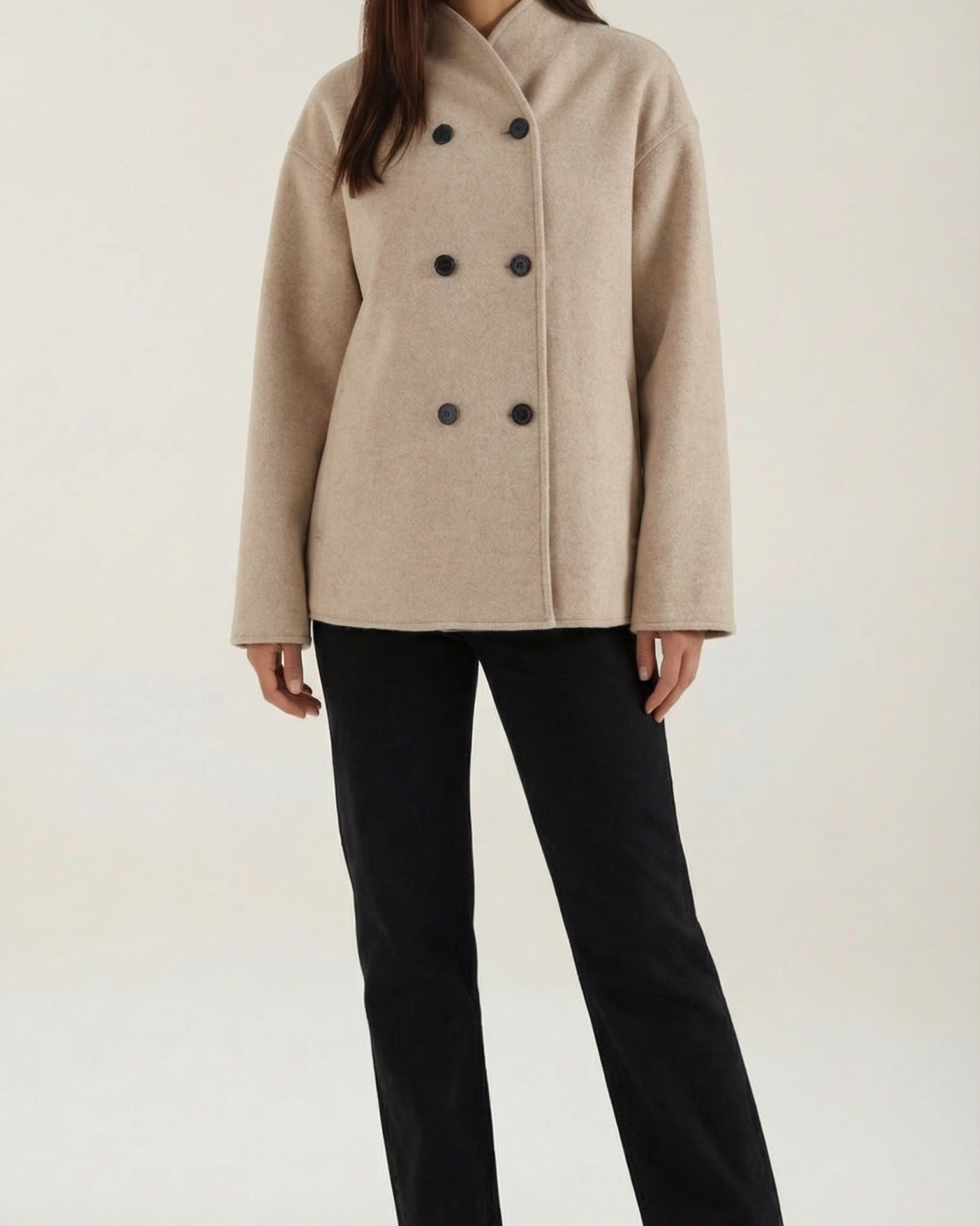 Giacca Donna Oversize con Bottoni Morbida Layering