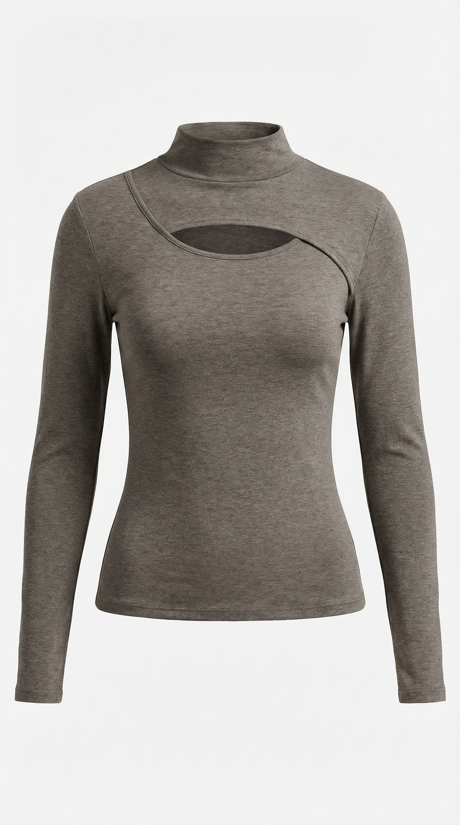 Aurazio Maglia a Maniche Lunghe con Tagli da Donna