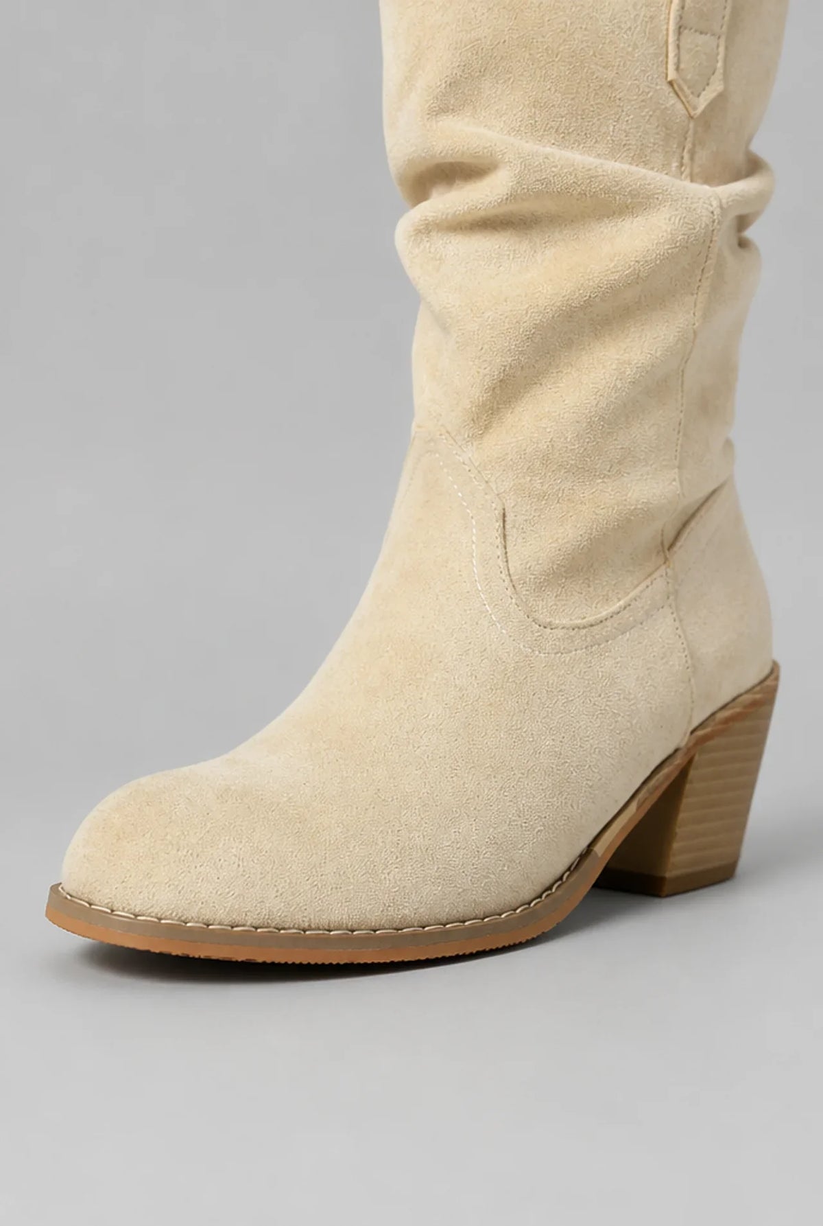 Stivali Donna Western Slouchy Metà Polpaccio con Linguetta