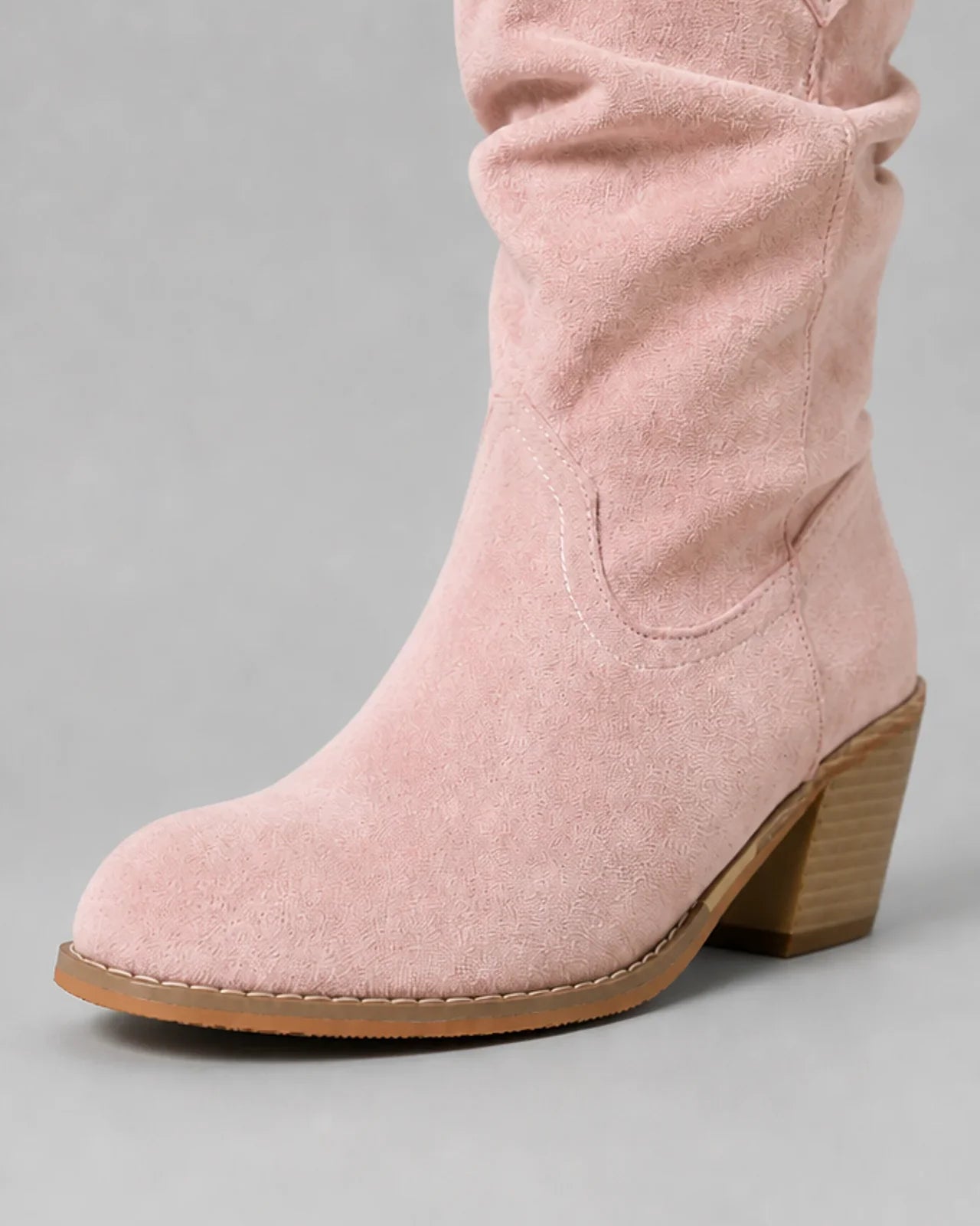 Stivali Donna Western Slouchy Metà Polpaccio con Linguetta