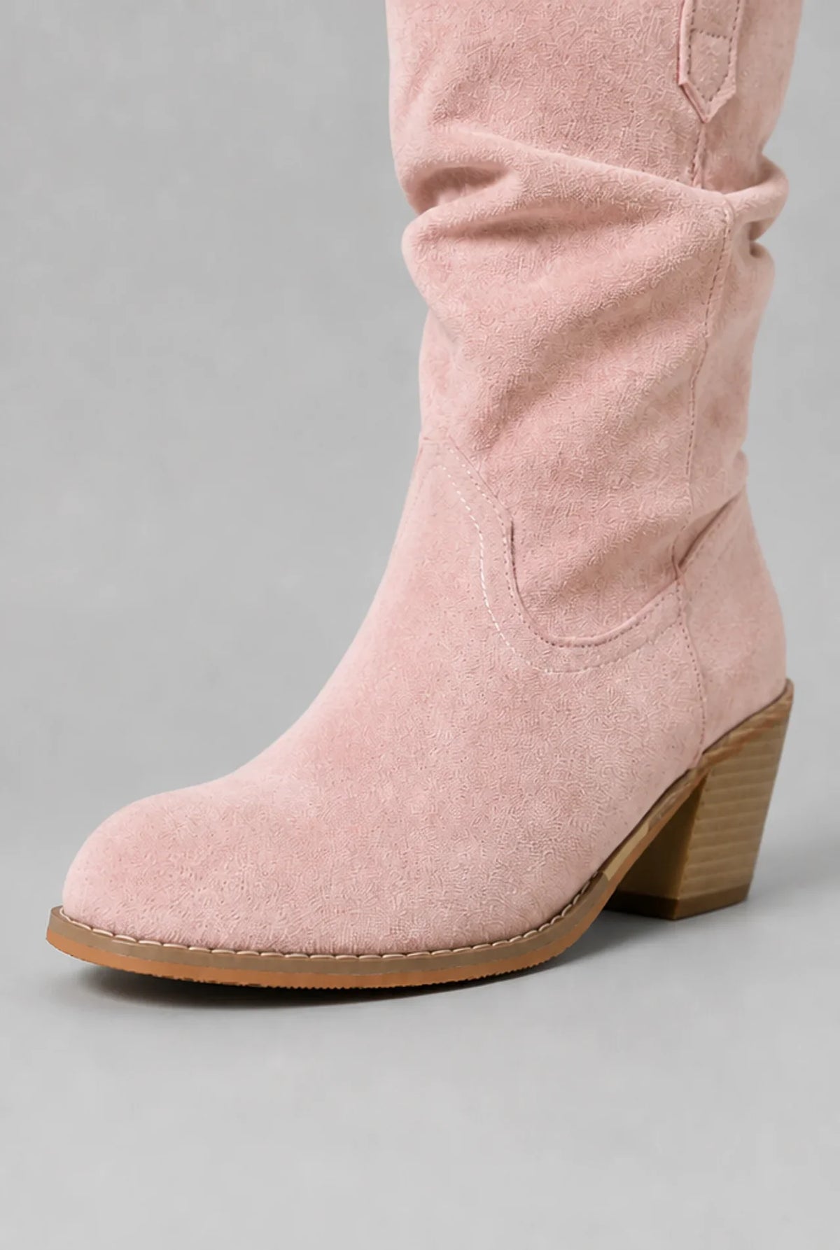 Stivali Donna Western Slouchy Metà Polpaccio con Linguetta