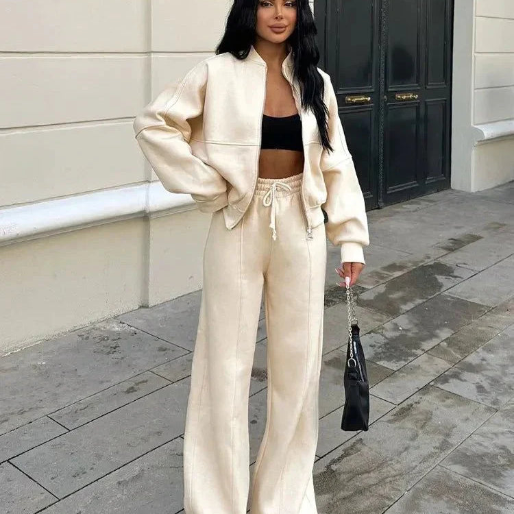 Completo Donna Tuta Oversize Morbida Felpa e Pantaloni
