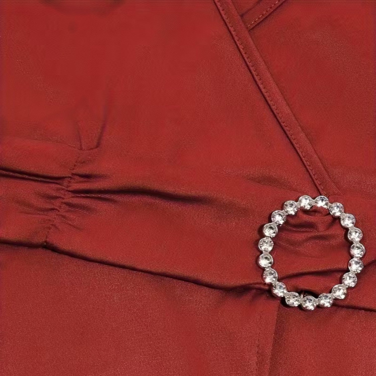 Abito Donna a Portafoglio Scollo a V Cerimonia Elegante