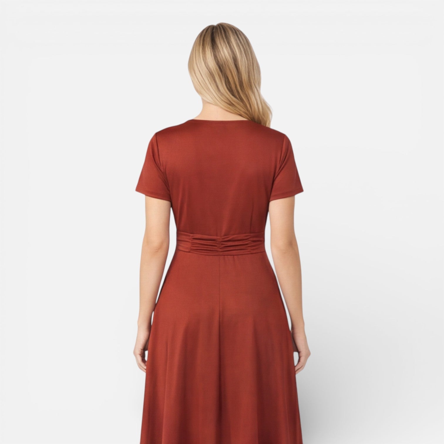 Abito Donna a Portafoglio Scollo a V Cerimonia Elegante