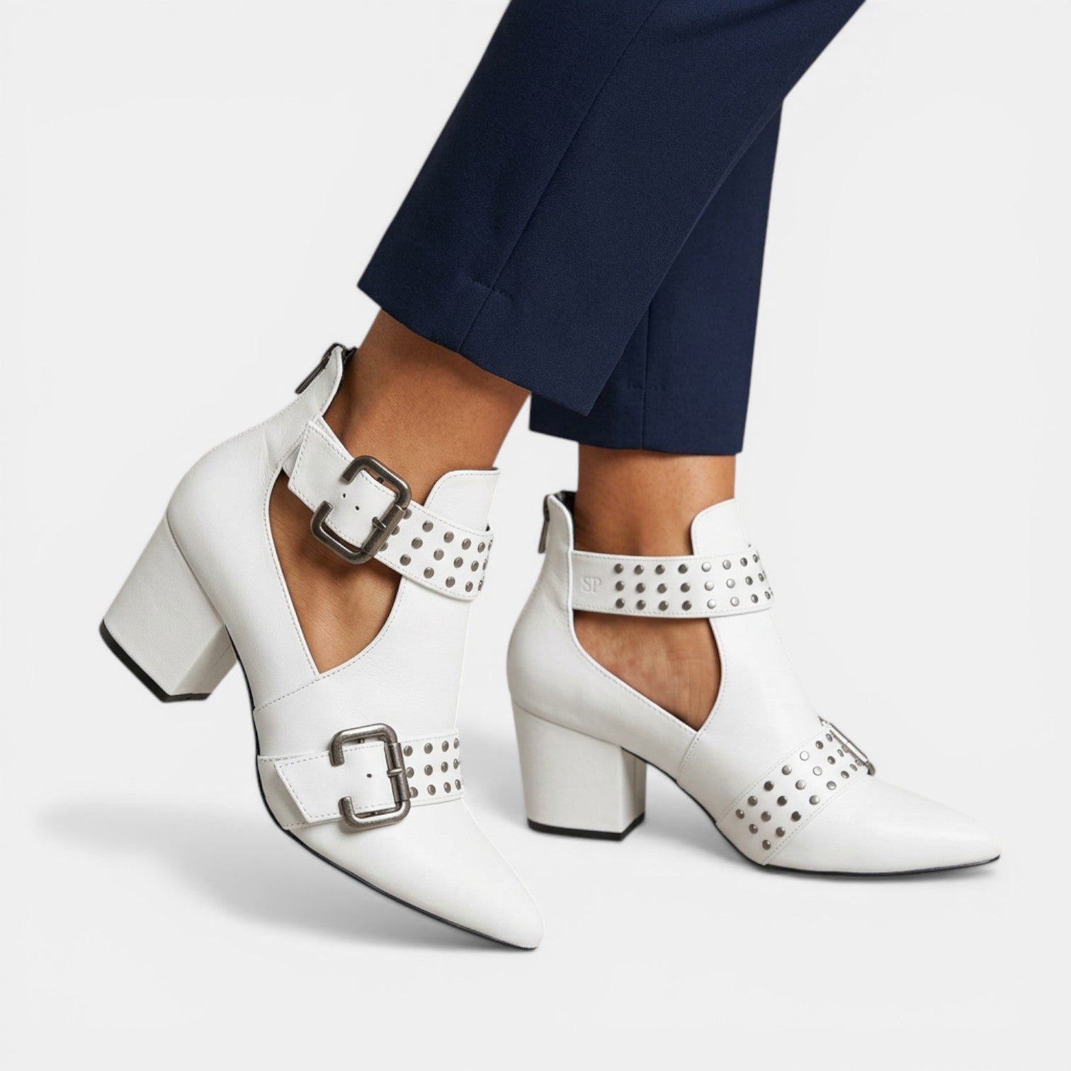 Aurazio Sandali Tacco Alto Pelle Eleganza Naturale per Donna