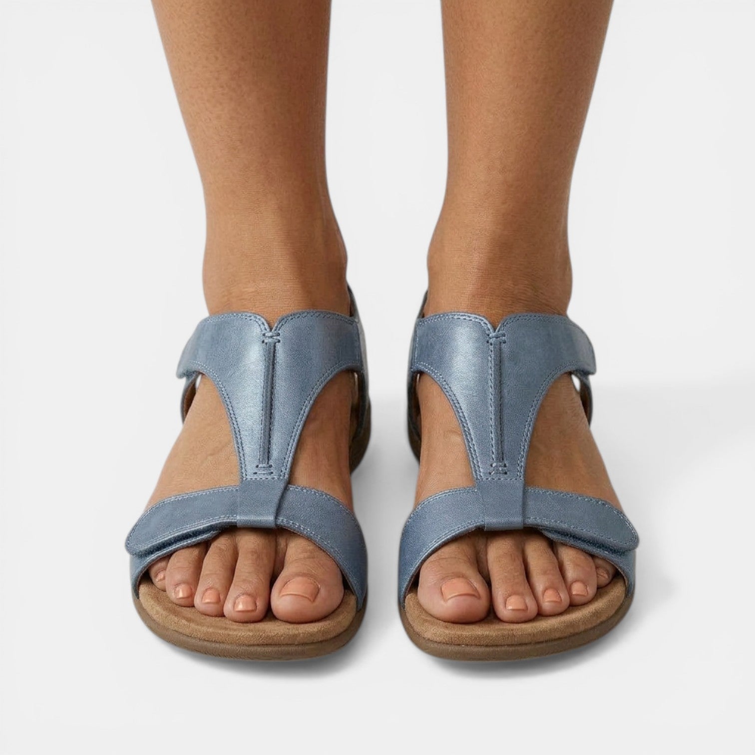 Aurazio Sandali Platform Velcro Regolazione Facile per Donna