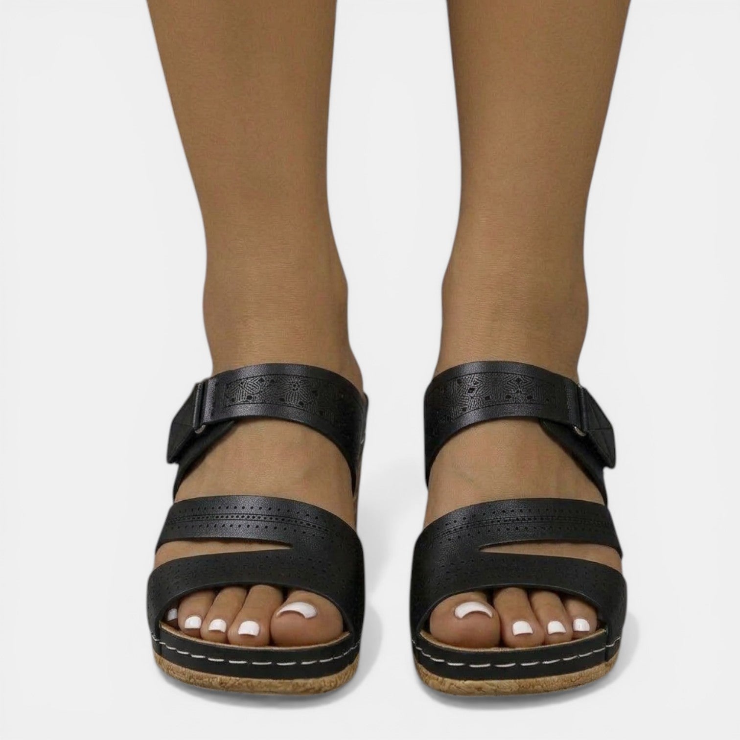 Aurazio Sandali Zeppa Ortopedici Supporto Ergonomico per Donna