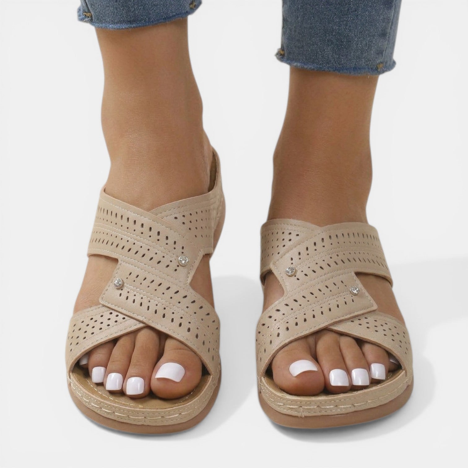 Sandali Donna Platform Ortopedici Cinturino Caviglia