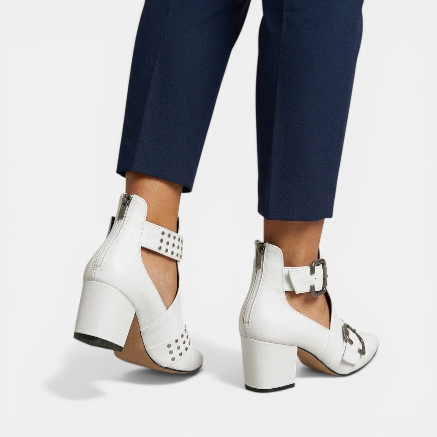 Aurazio Sandali Tacco Alto Pelle Eleganza Naturale per Donna