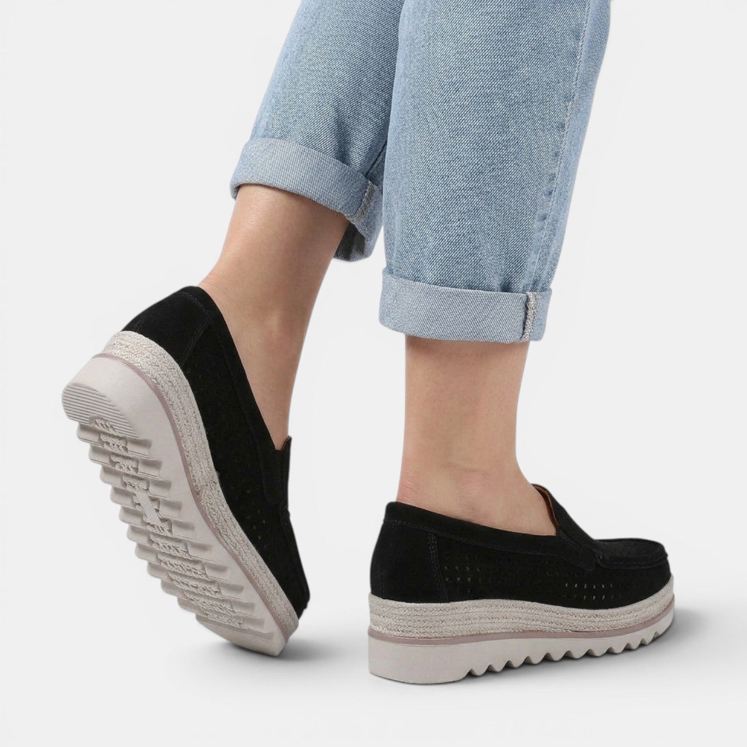 Aurazio Scarpe Zeppa Platform Ortopediche Tacco Nascosto per Donna