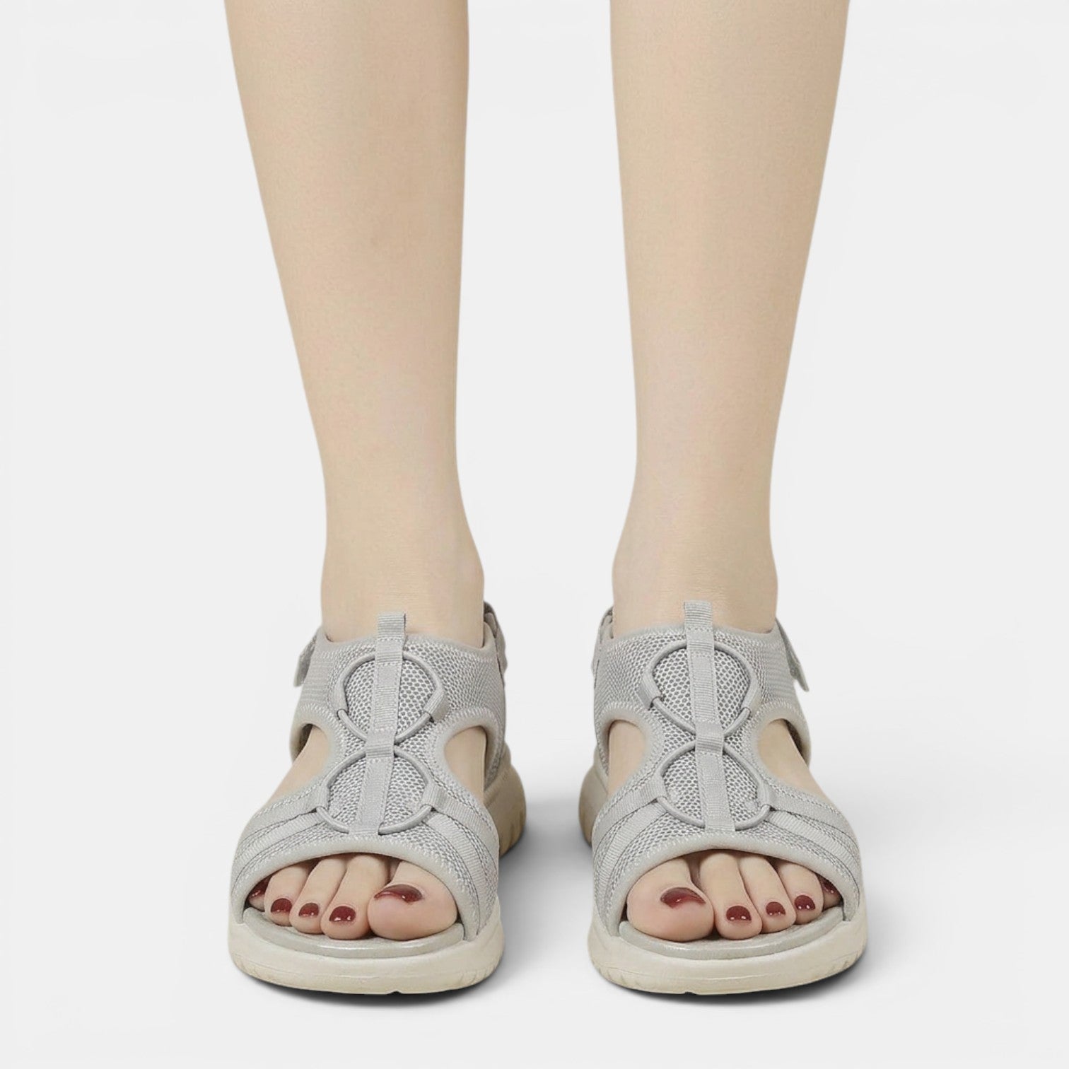 Aurazio Sandali Platform Comfort Cinturino Doppio per Donna