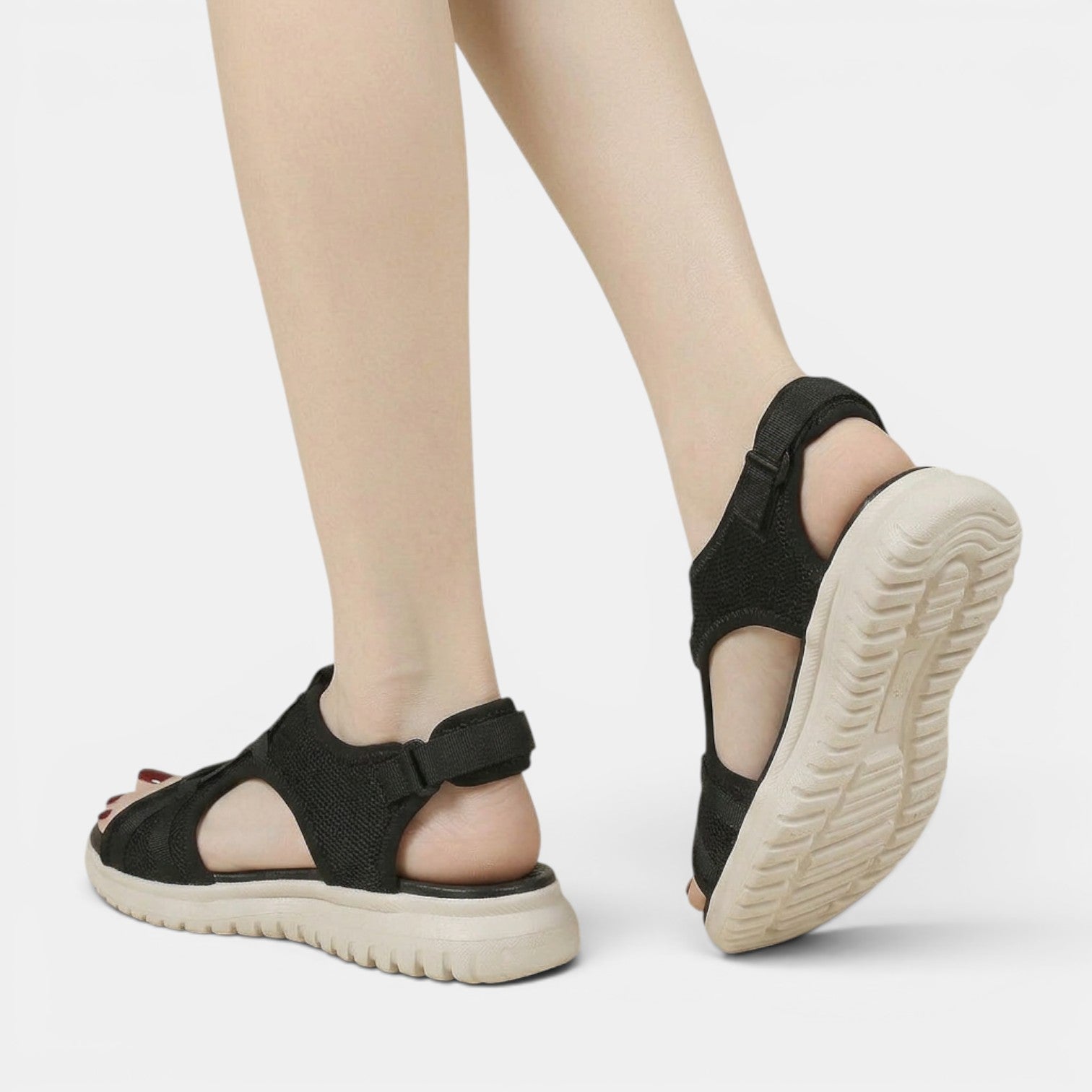 Aurazio Sandali Platform Comfort Cinturino Doppio per Donna