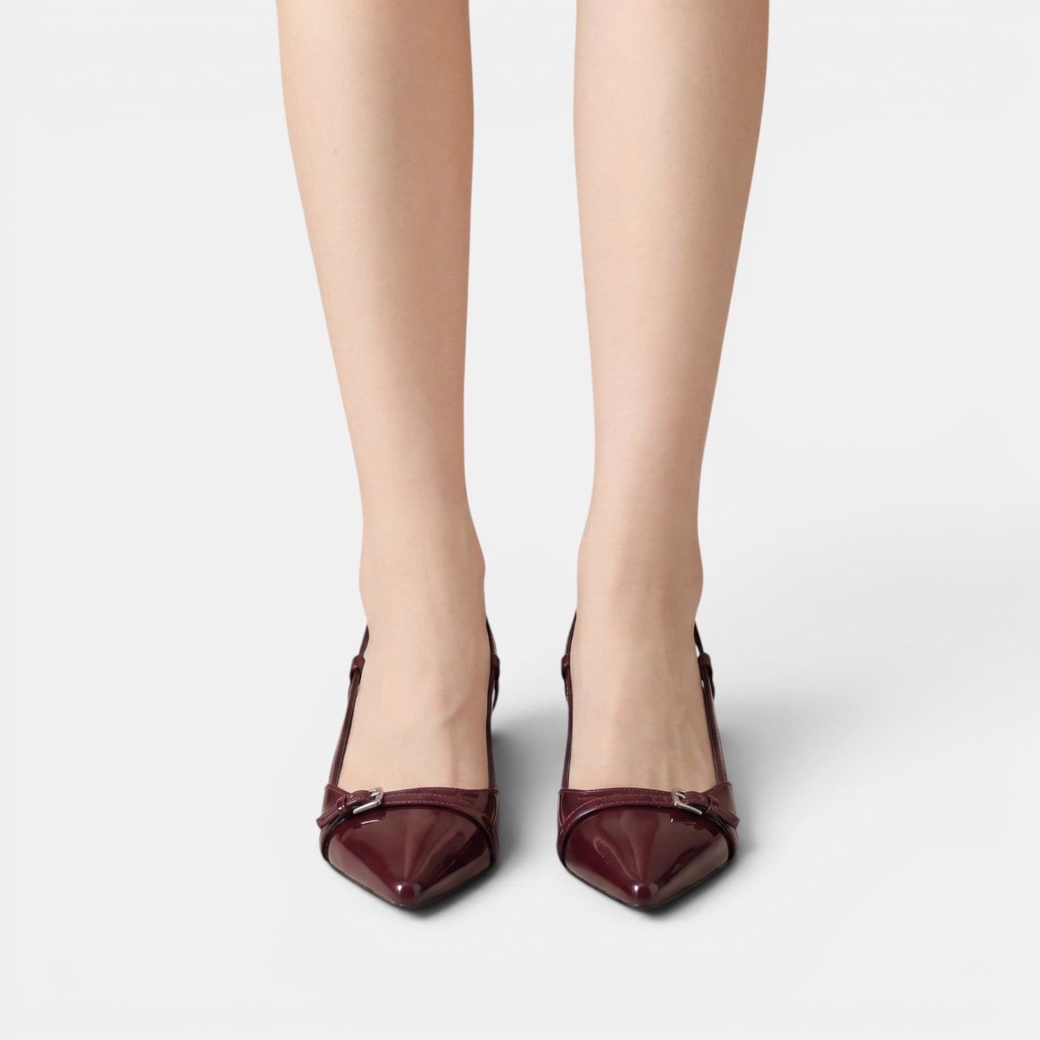 Aurazio Sandali Rossi Tacco Medio Cinturino Elegante per Donna