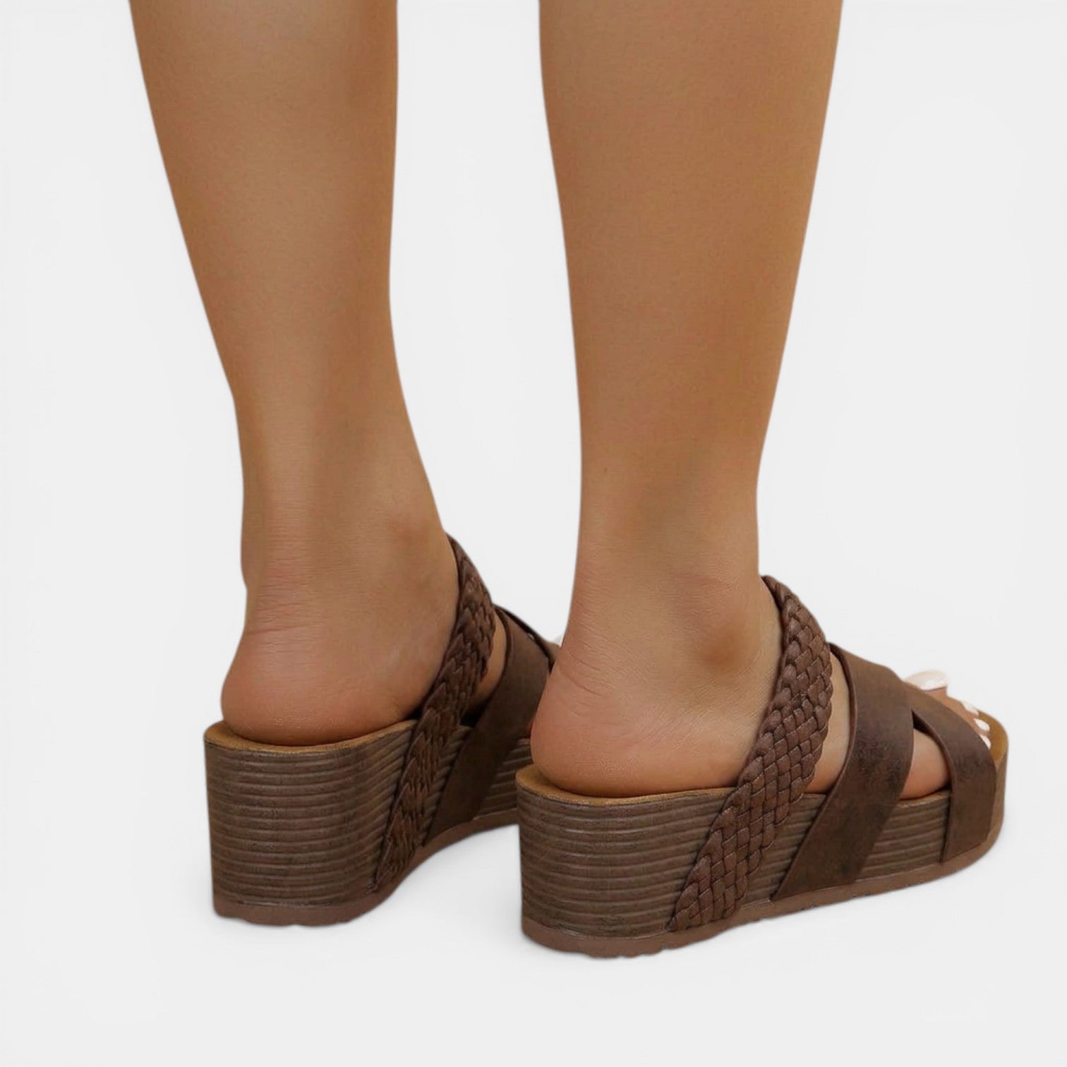 Aurazio Sandali Cinturini Incrociati Suola Comfort per Donna