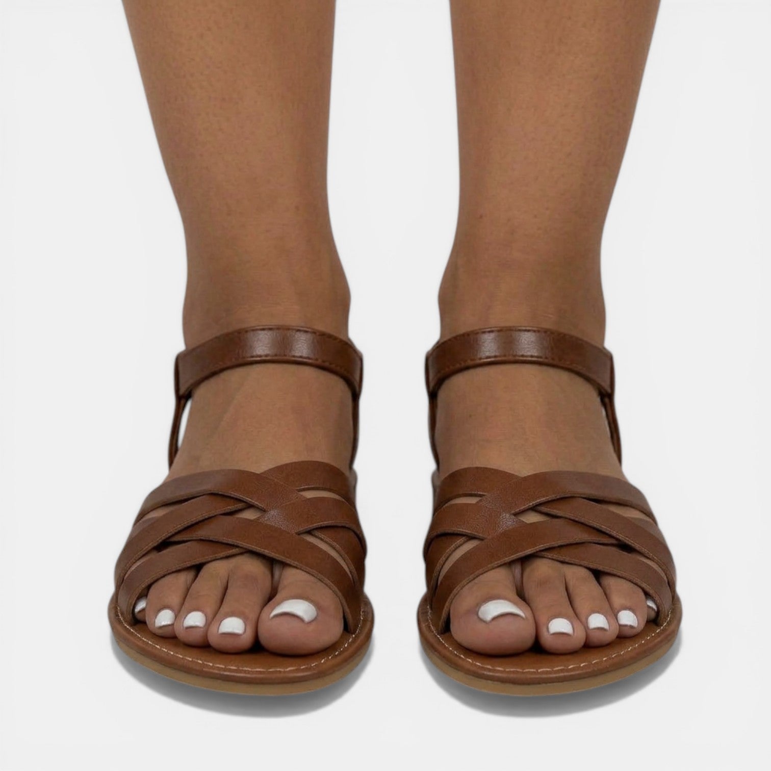 Aurazio Sandali Piatti Multi-Cinturini Costrizione Zero per Donna