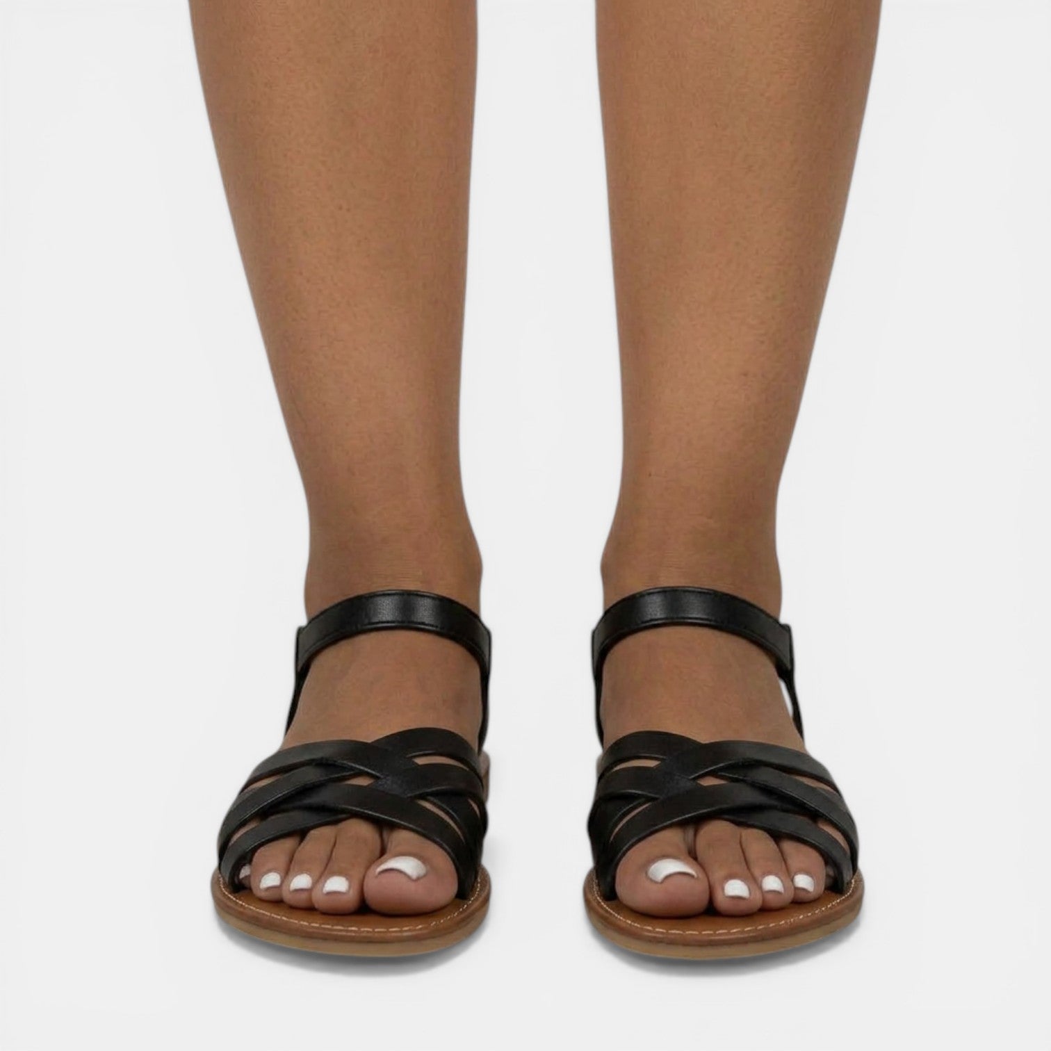 Aurazio Sandali Piatti Multi-Cinturini Costrizione Zero per Donna