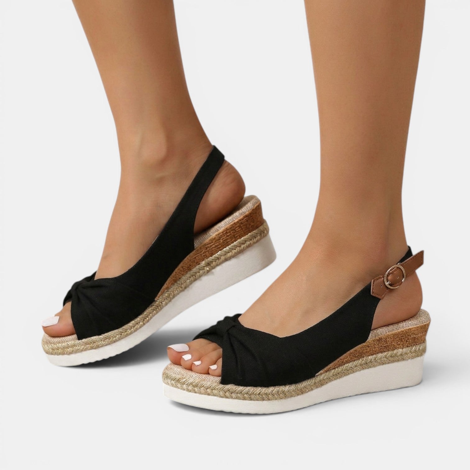 Sandali Donna Espadrillas con Zeppa Ortopedici Estivi