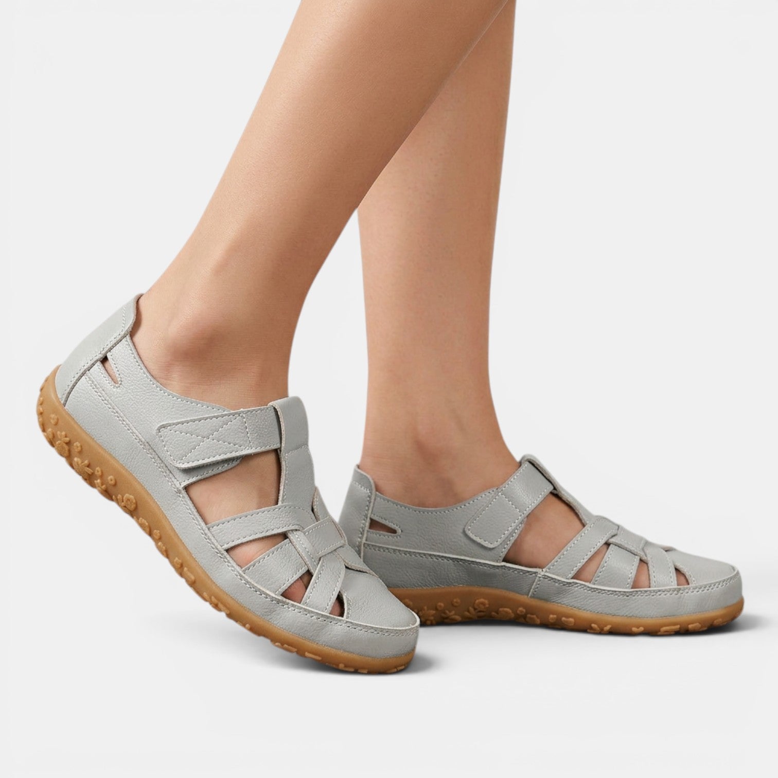 Aurazio Sandali Velcro Ortopedici Regolazione Totale per Donna