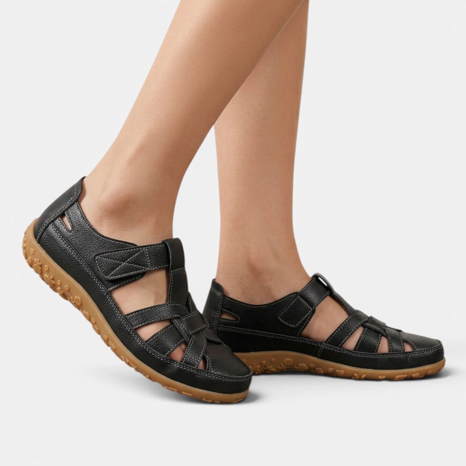 Aurazio Sandali Velcro Ortopedici Regolazione Totale per Donna
