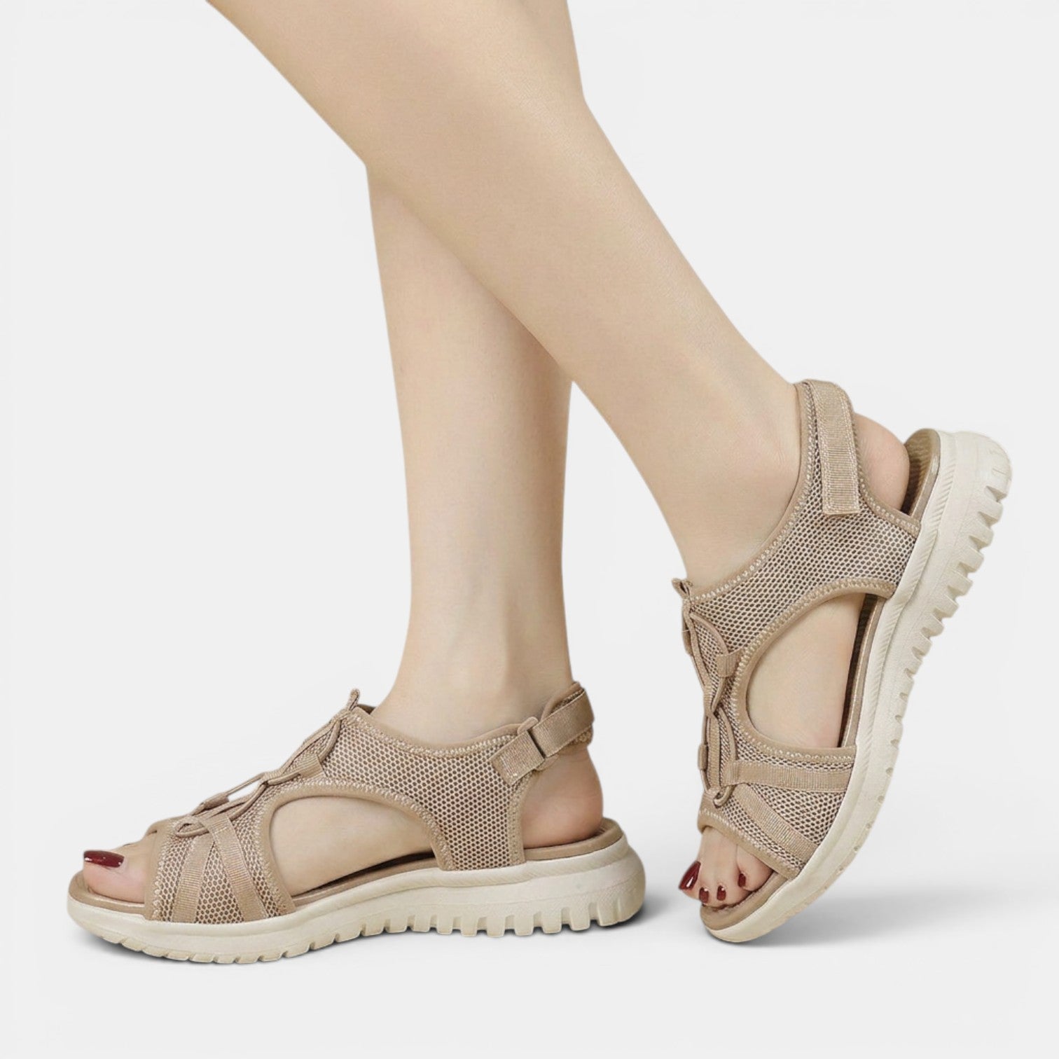 Aurazio Sandali Platform Comfort Cinturino Doppio per Donna