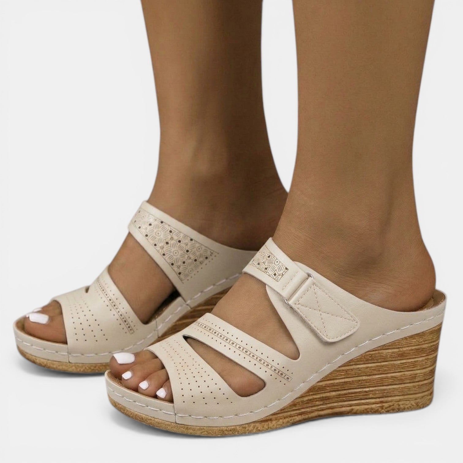 Aurazio Sandali Zeppa Ortopedici Supporto Ergonomico per Donna