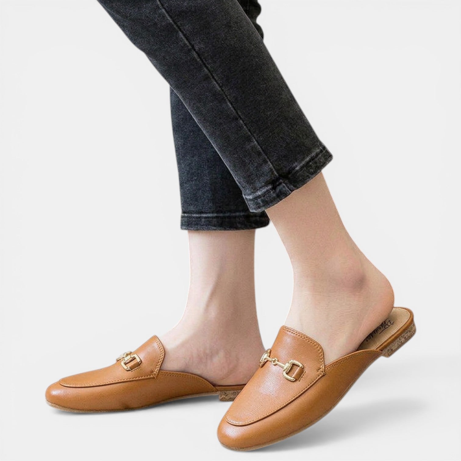Aurazio Mules Pelle Comfort Footbed Morbida per Donna