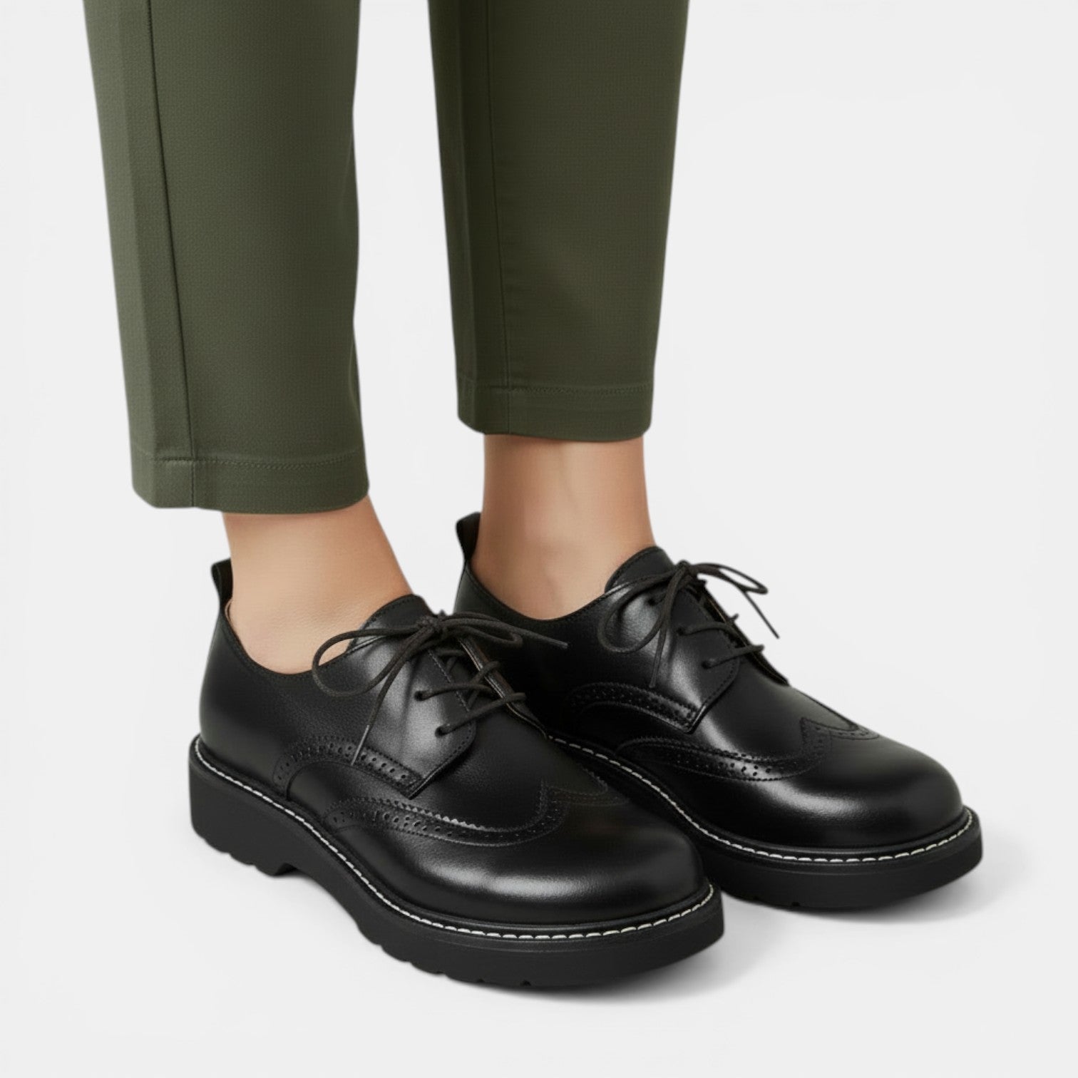Aurazio Stringate Oxford Ortopediche Suola Tecnica per Donna