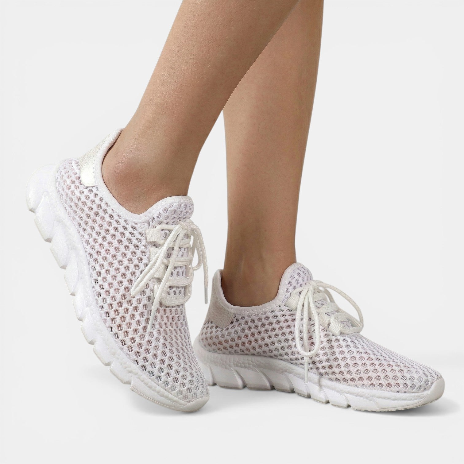 Aurazio Sneakers Bianche Ortopediche Eleganti Suola Alta per Donna