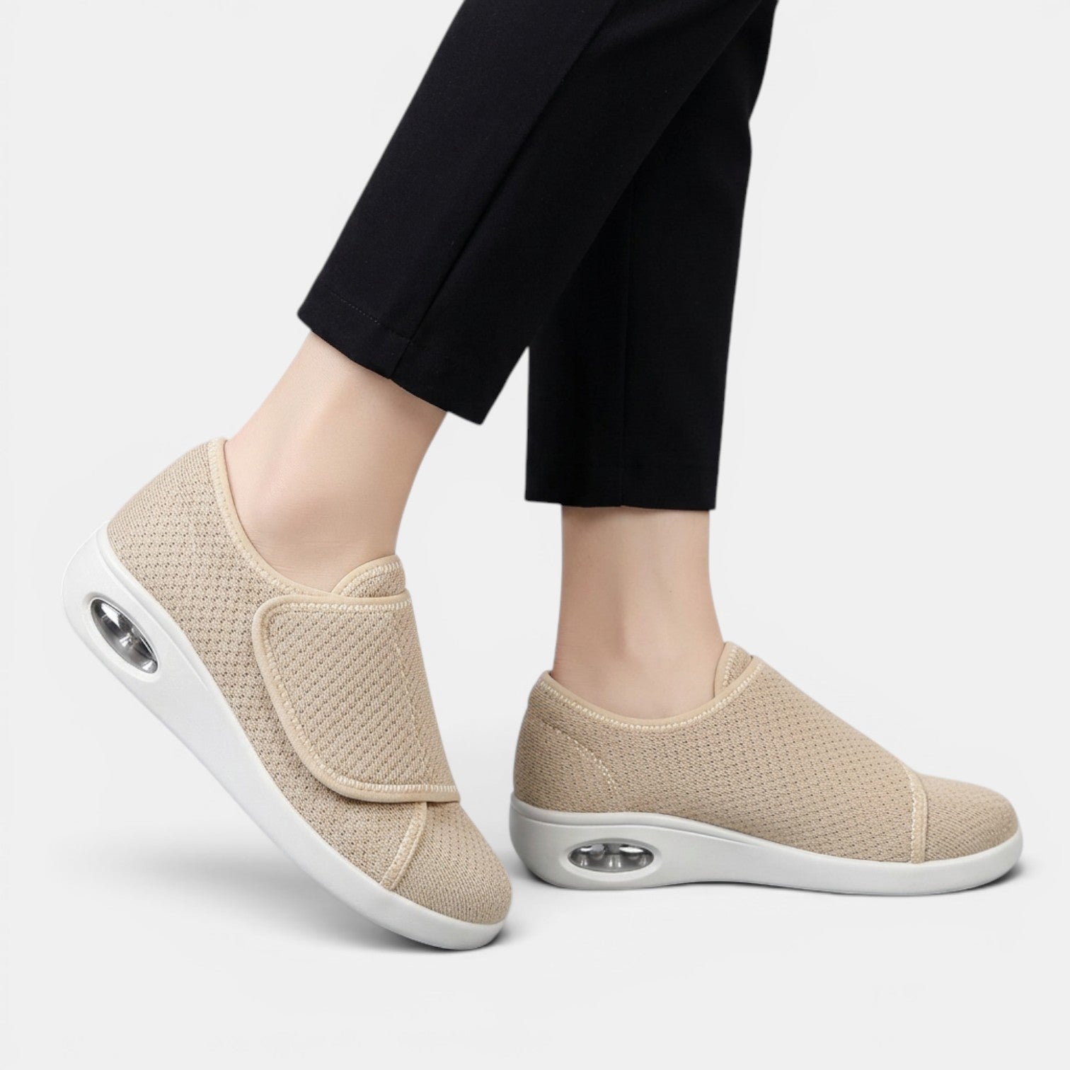 Aurazio Pantofole Velcro Antiscivolo Ortopediche per Donna