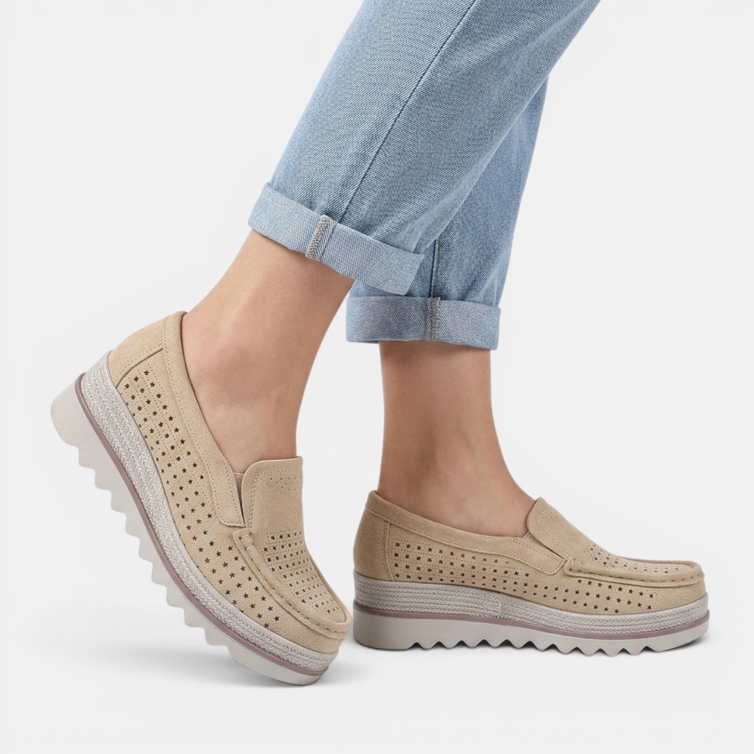Aurazio Scarpe Zeppa Platform Ortopediche Tacco Nascosto per Donna