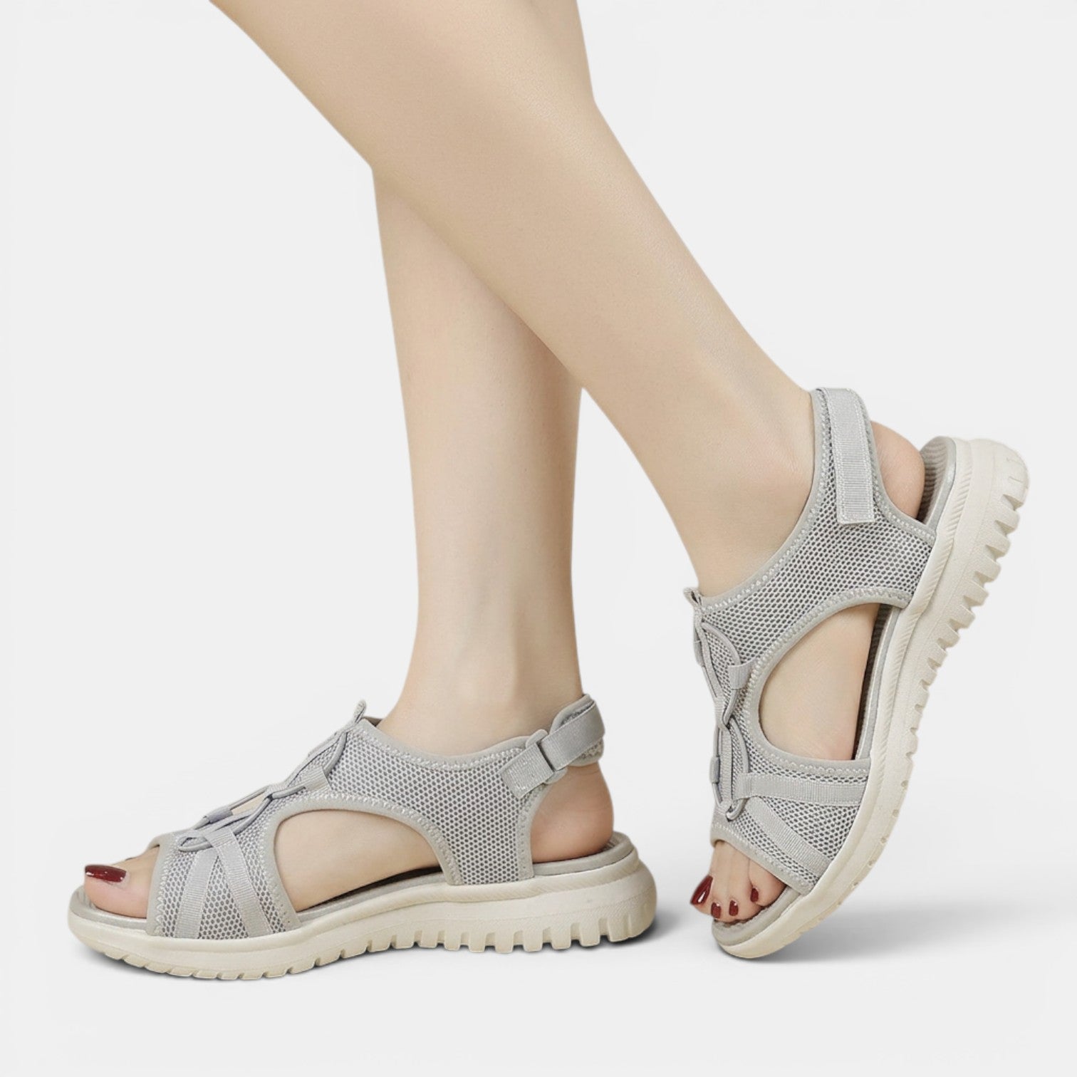 Aurazio Sandali Platform Comfort Cinturino Doppio per Donna