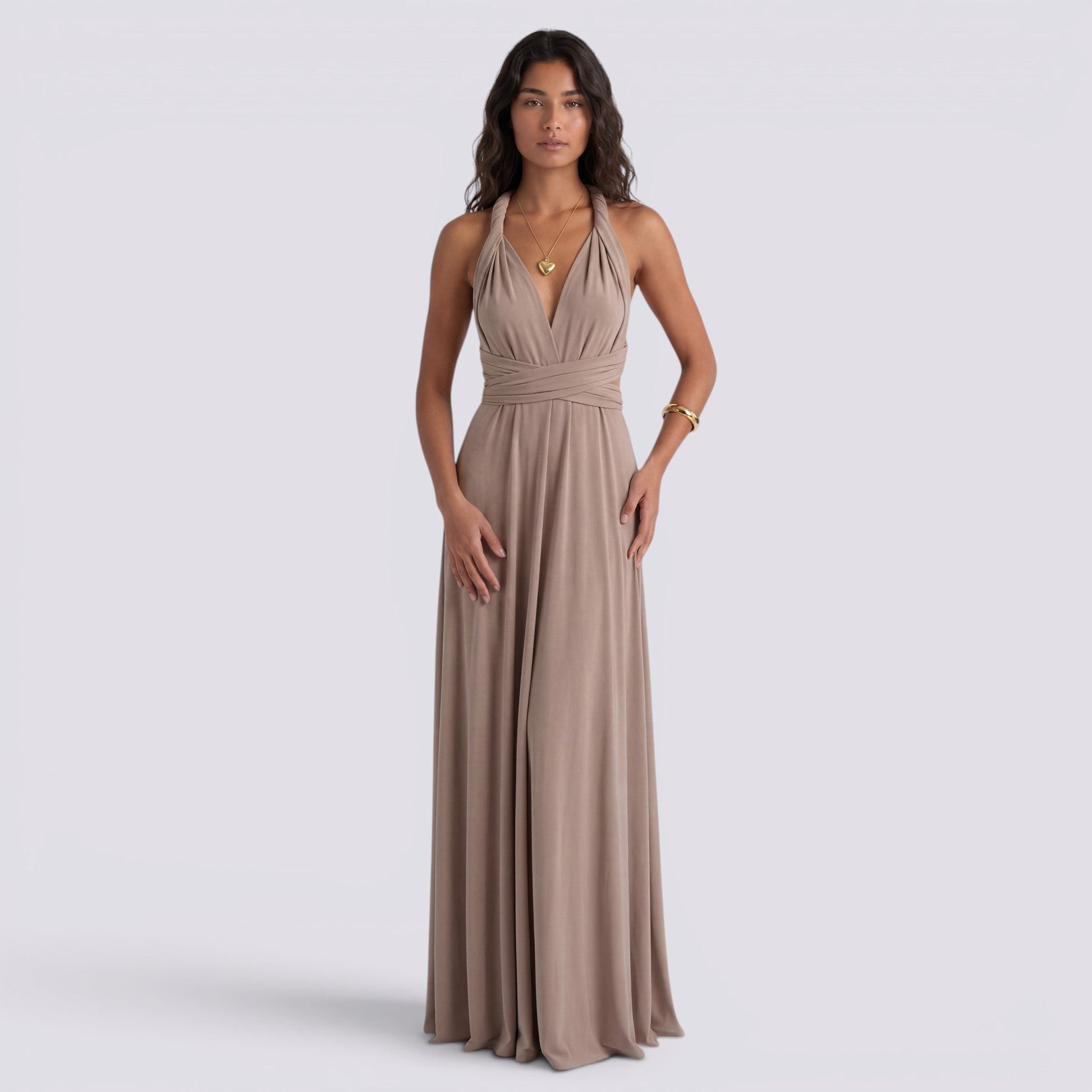 Abito Lungo Donna Multiposizione Elegante da Cerimonia