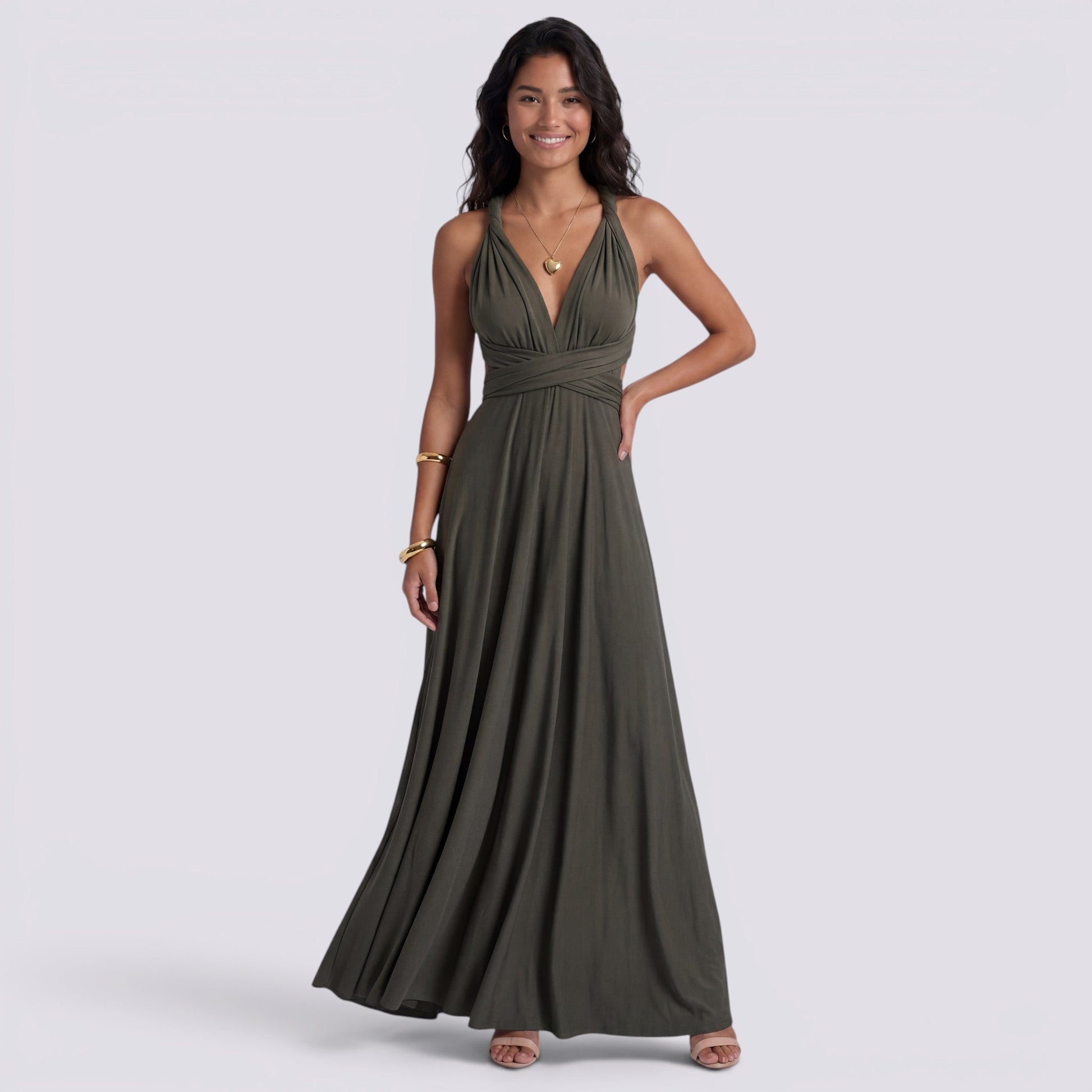 Abito Lungo Donna Multiposizione Elegante da Cerimonia