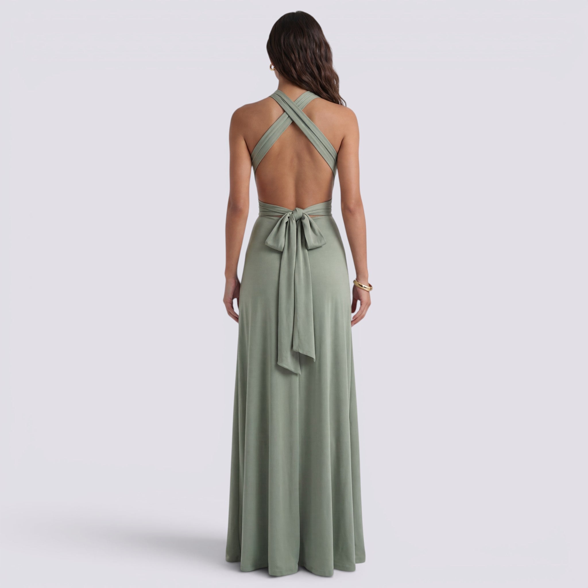 Abito Lungo Donna Multiposizione Elegante da Cerimonia