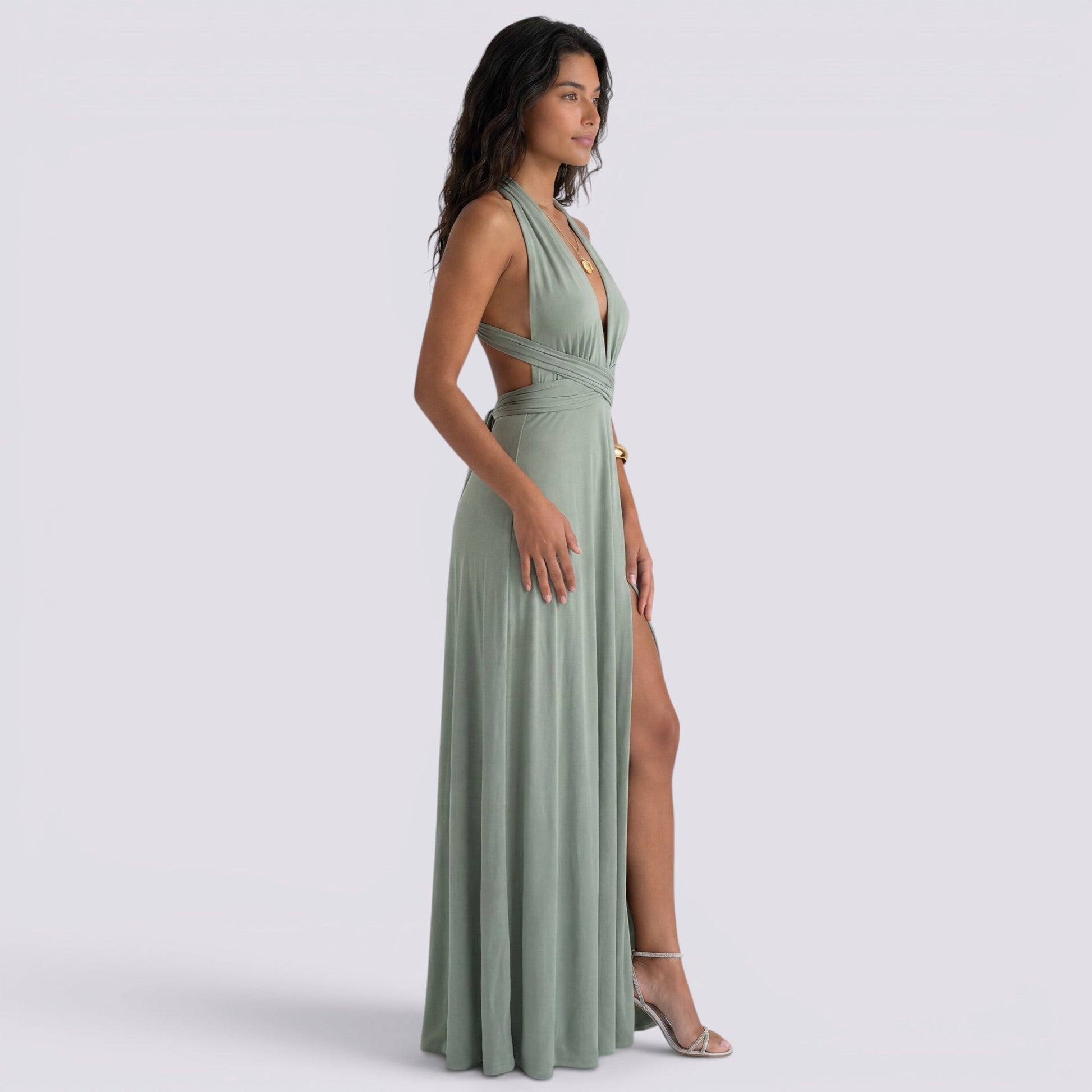Abito Lungo Donna Multiposizione Elegante da Cerimonia