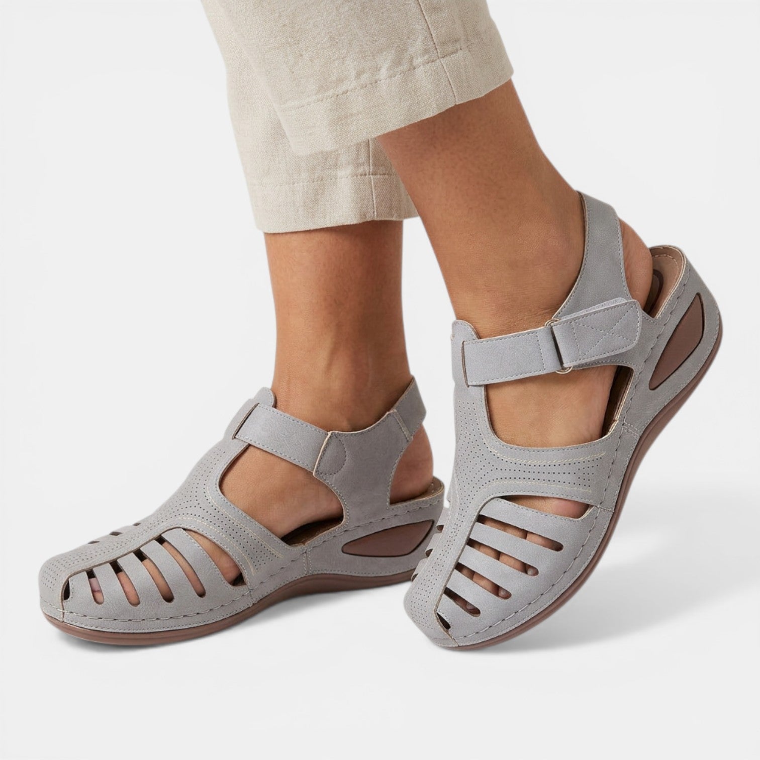 Aurazio Sandali Estivi Ortopedici Design Aperto per Donna