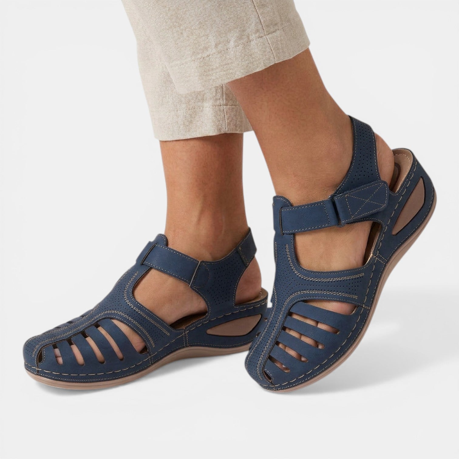 Aurazio Sandali Estivi Ortopedici Design Aperto per Donna
