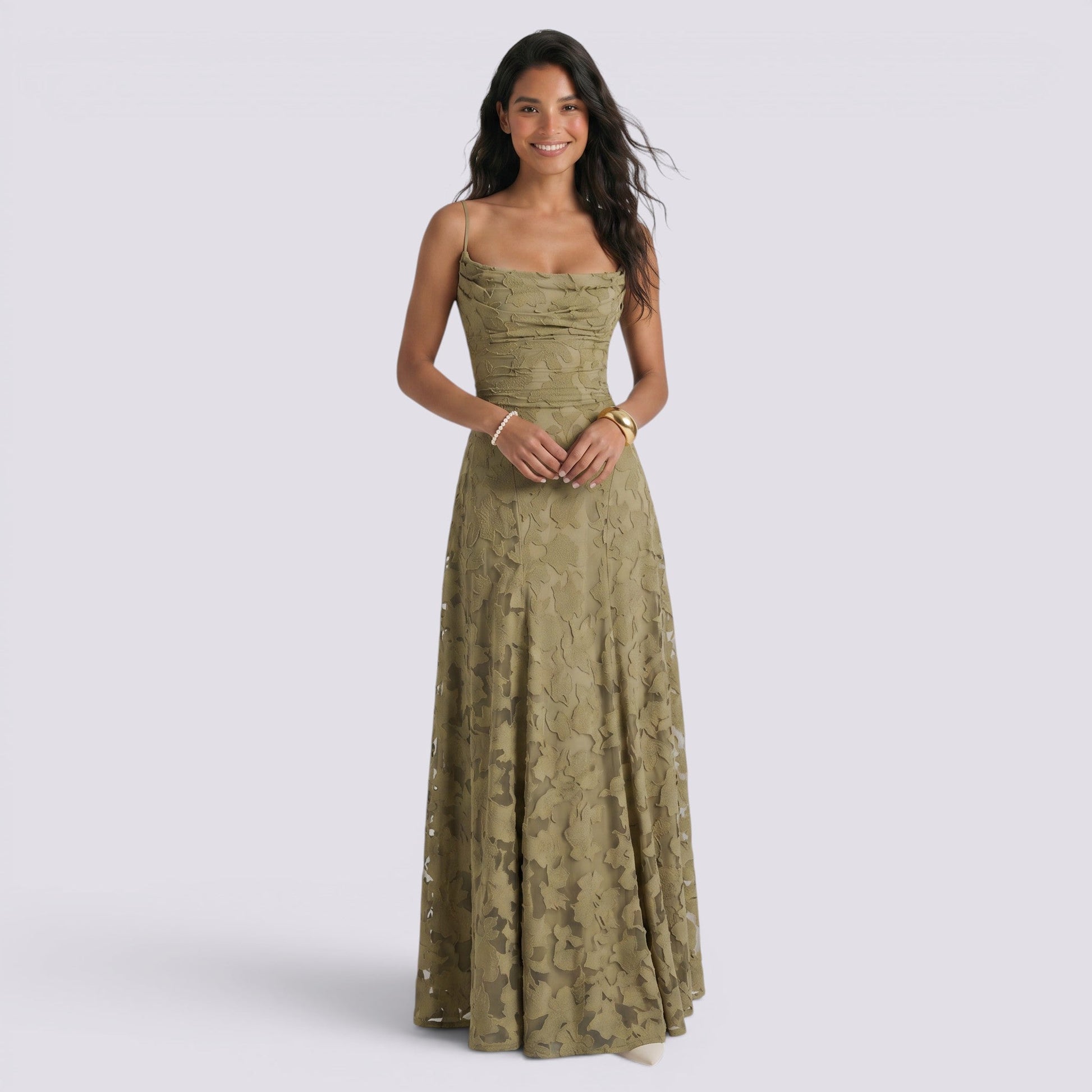 Abito Lungo Donna da Cerimonia Schiena Aperta Elegante