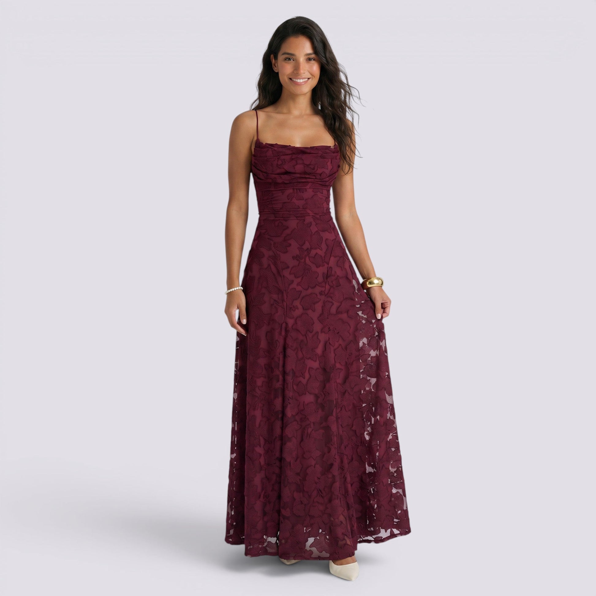 Abito Lungo Donna da Cerimonia Schiena Aperta Elegante