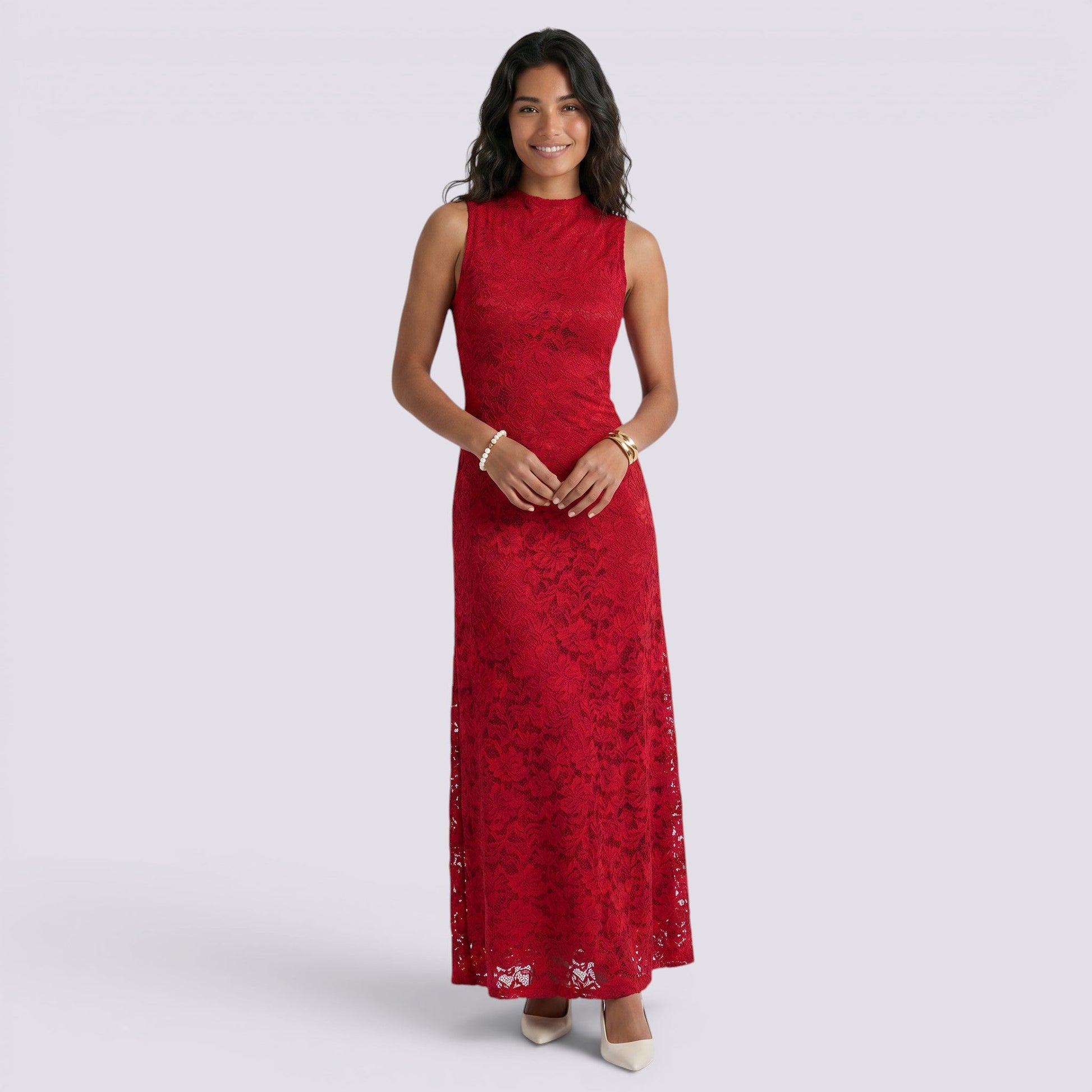 Abito Lungo Donna da Cerimonia Schiena Aperta Elegante