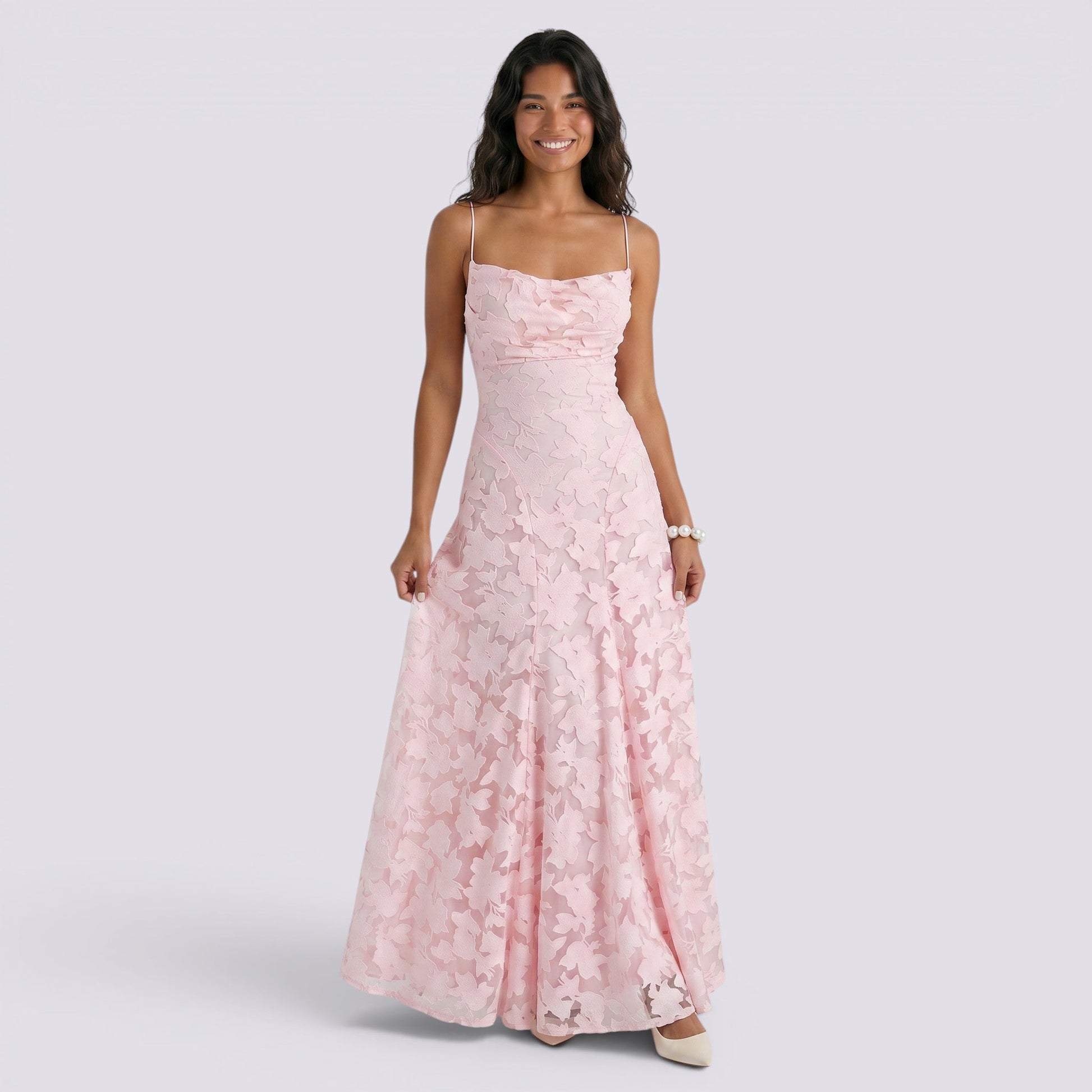 Abito Lungo Donna da Cerimonia Schiena Aperta Elegante