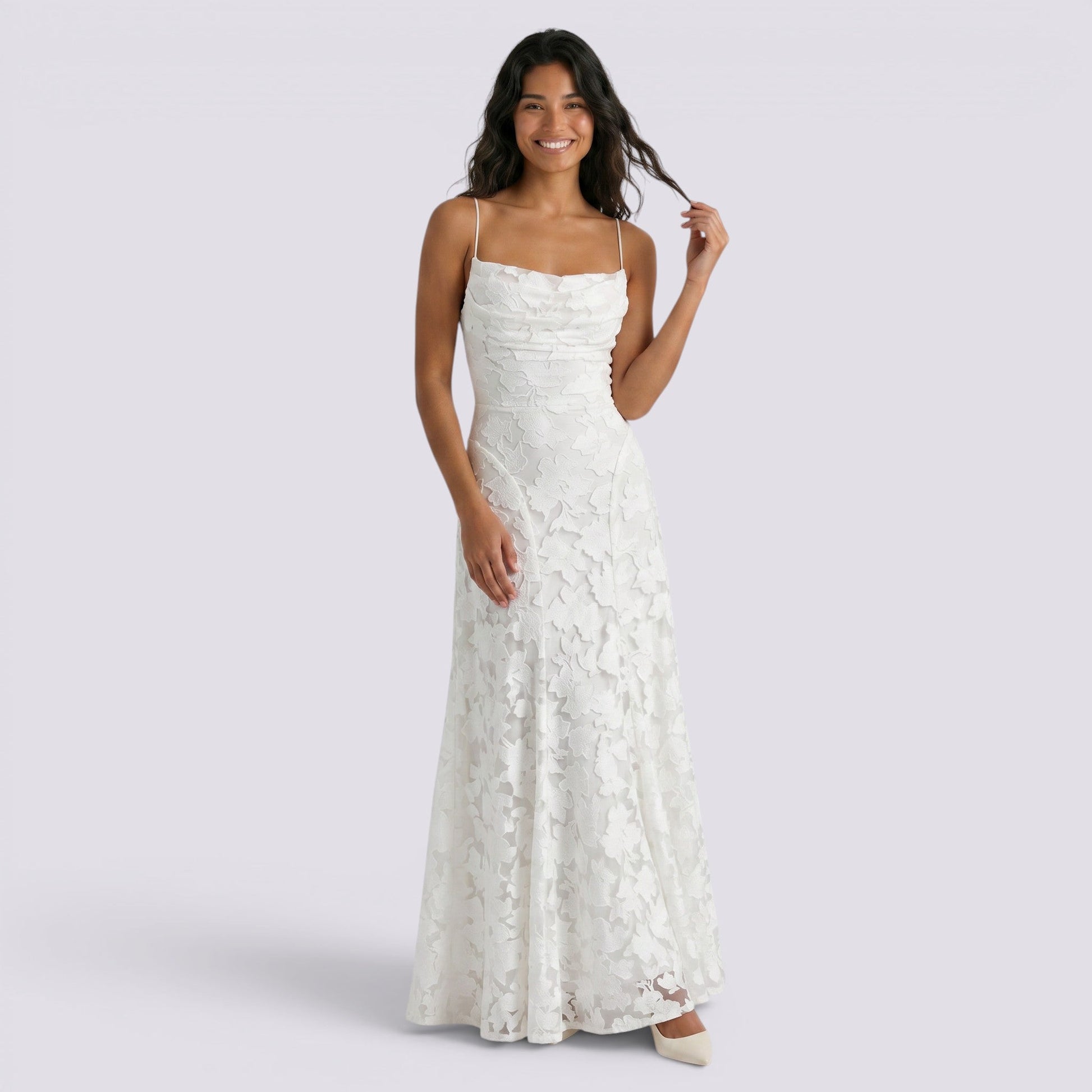 Abito Lungo Donna da Cerimonia Schiena Aperta Elegante