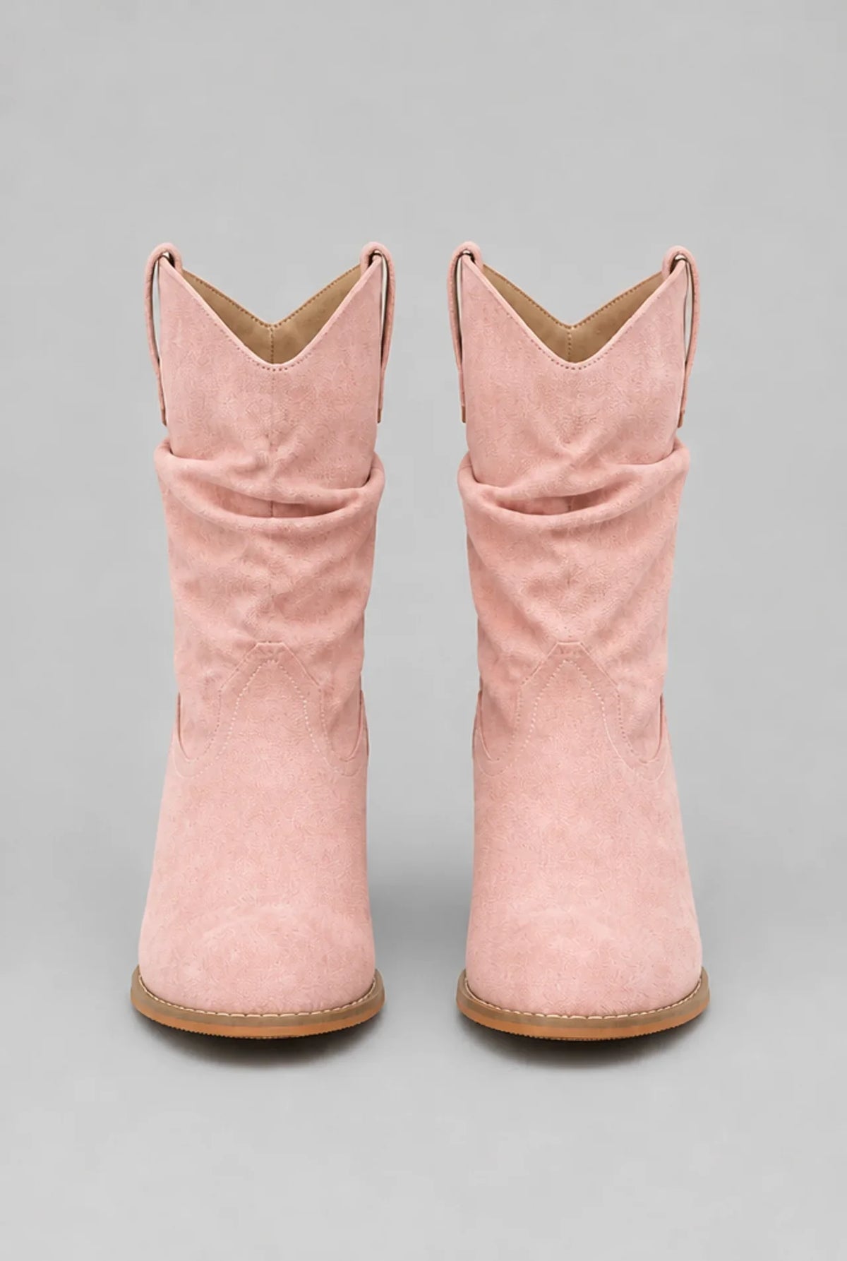 Stivali Donna Western Slouchy Metà Polpaccio con Linguetta